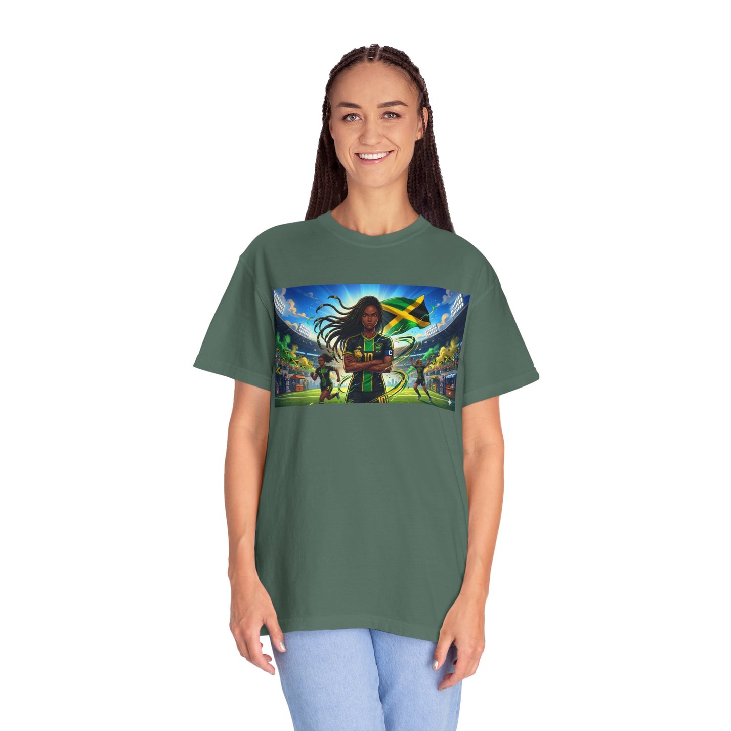 Jamaican Soccer Captain T-Shirt — Rasta Player Stadium Graphic Tee