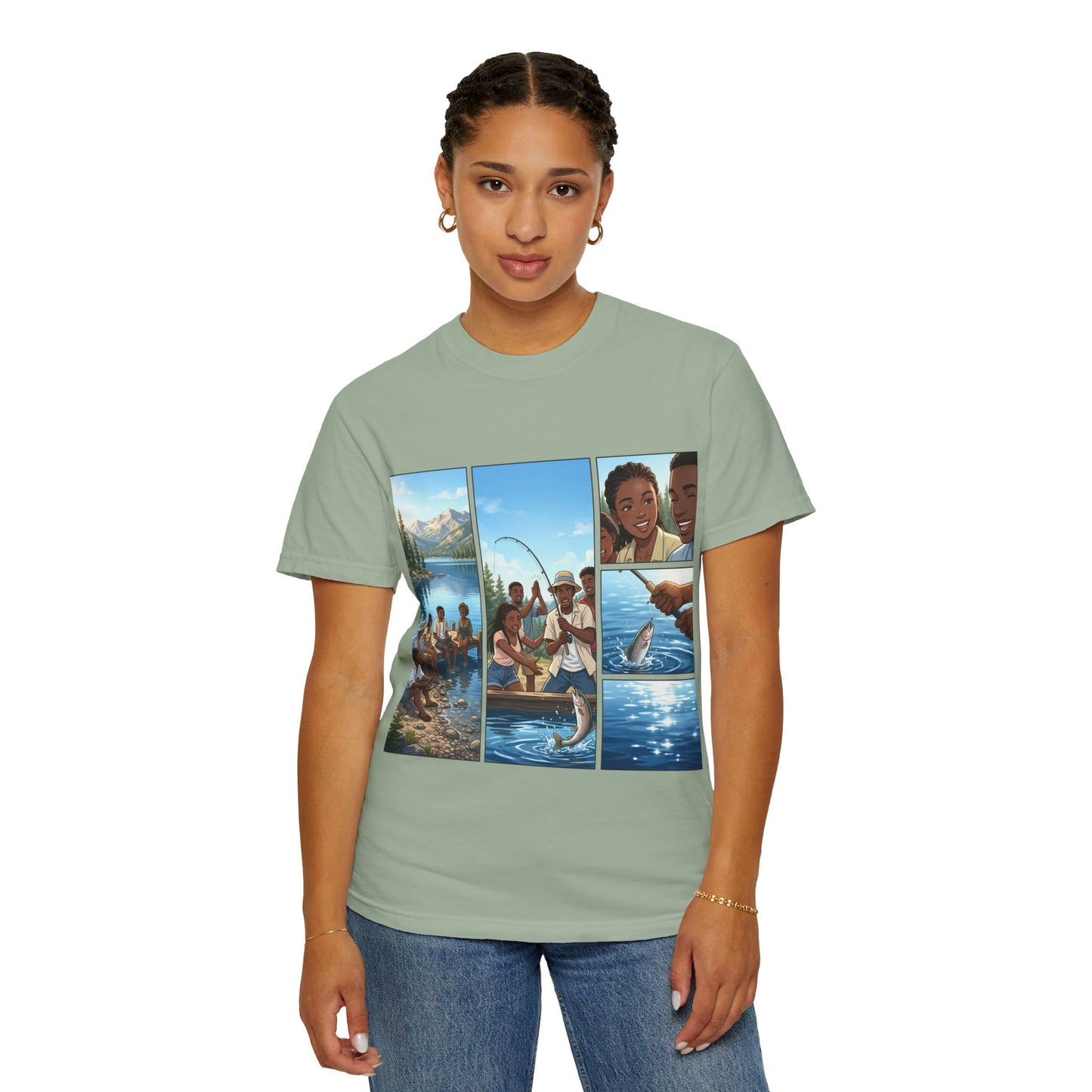 ake Tahoe Fishing Moments T-Shirt — Retro Outdoors Fishing Graphic Tee