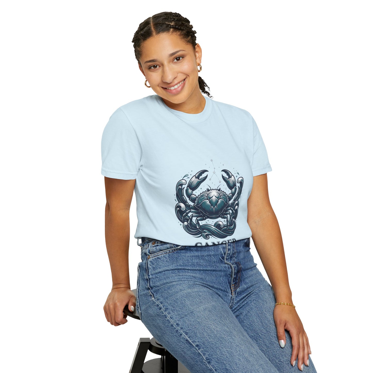 Cancer Zodiac T-Shirt — Stylized Crab Astrological Tee