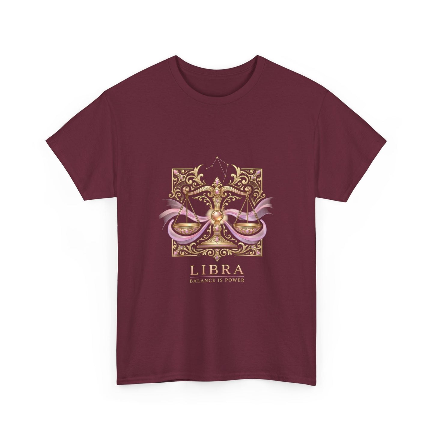 Libra Scales T‑Shirt — Zodiac Balance Is Power Tee