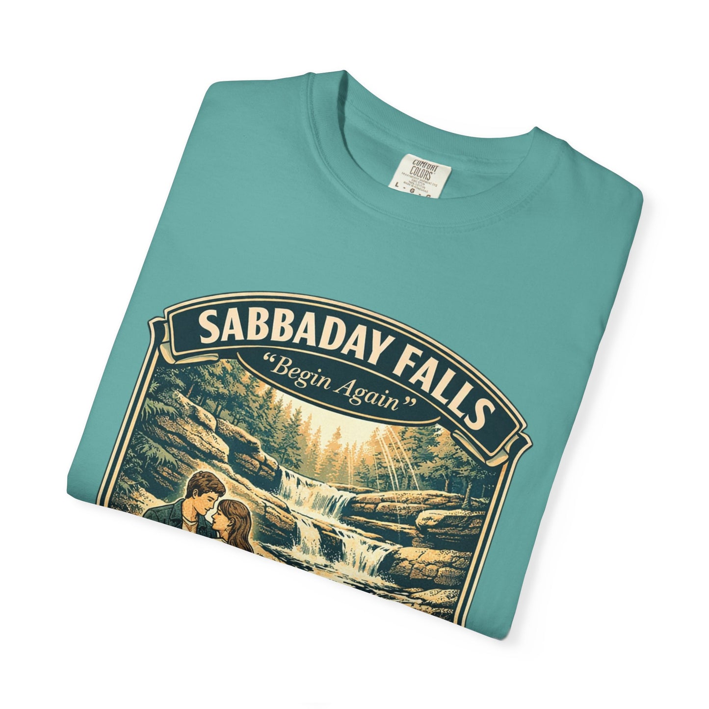 Sabbaday Falls 'We Begin Again' Vintage Nature T-Shirt