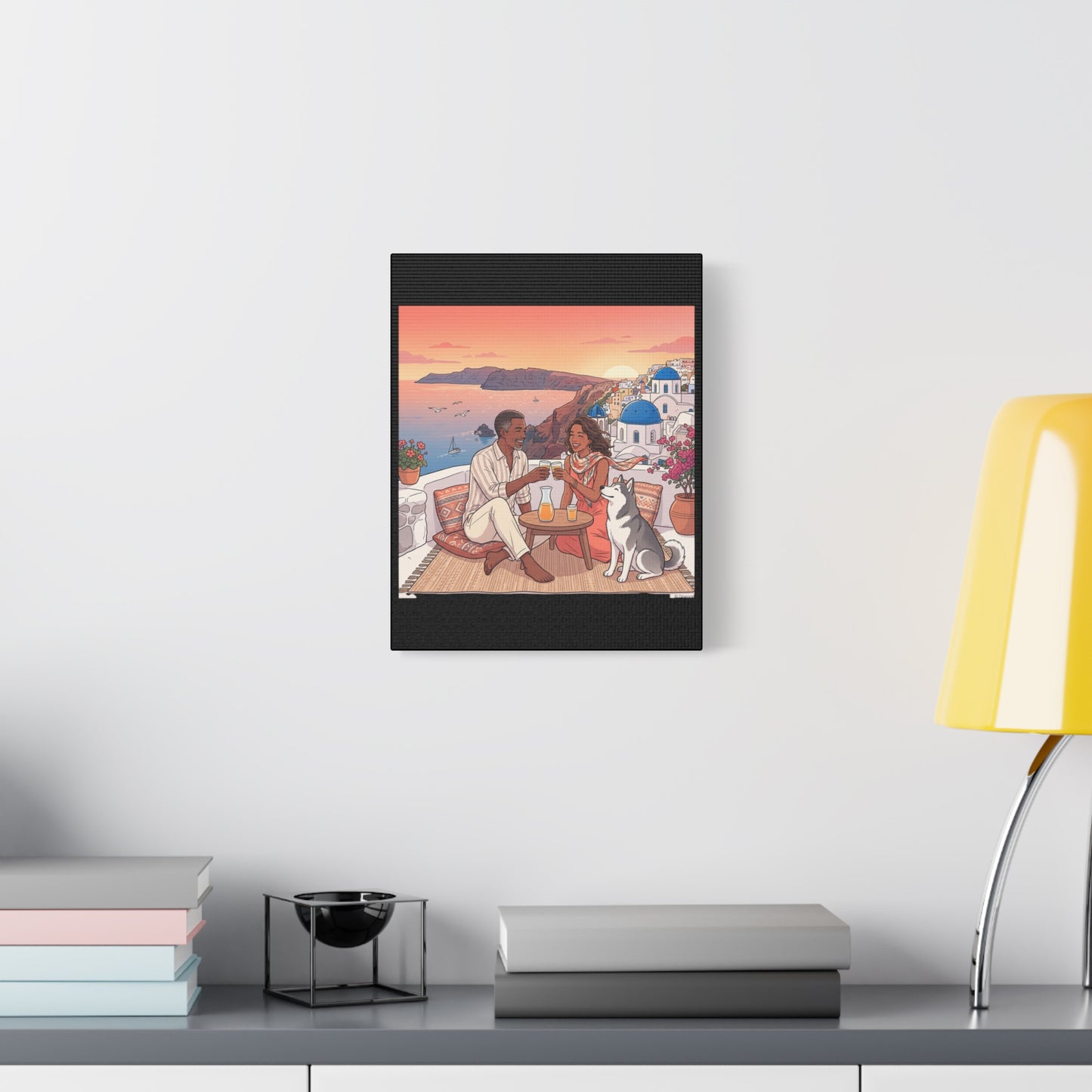 Santorini, Greece – “Sunset Serenade - Matte Canvas, Stretched, 1.25"