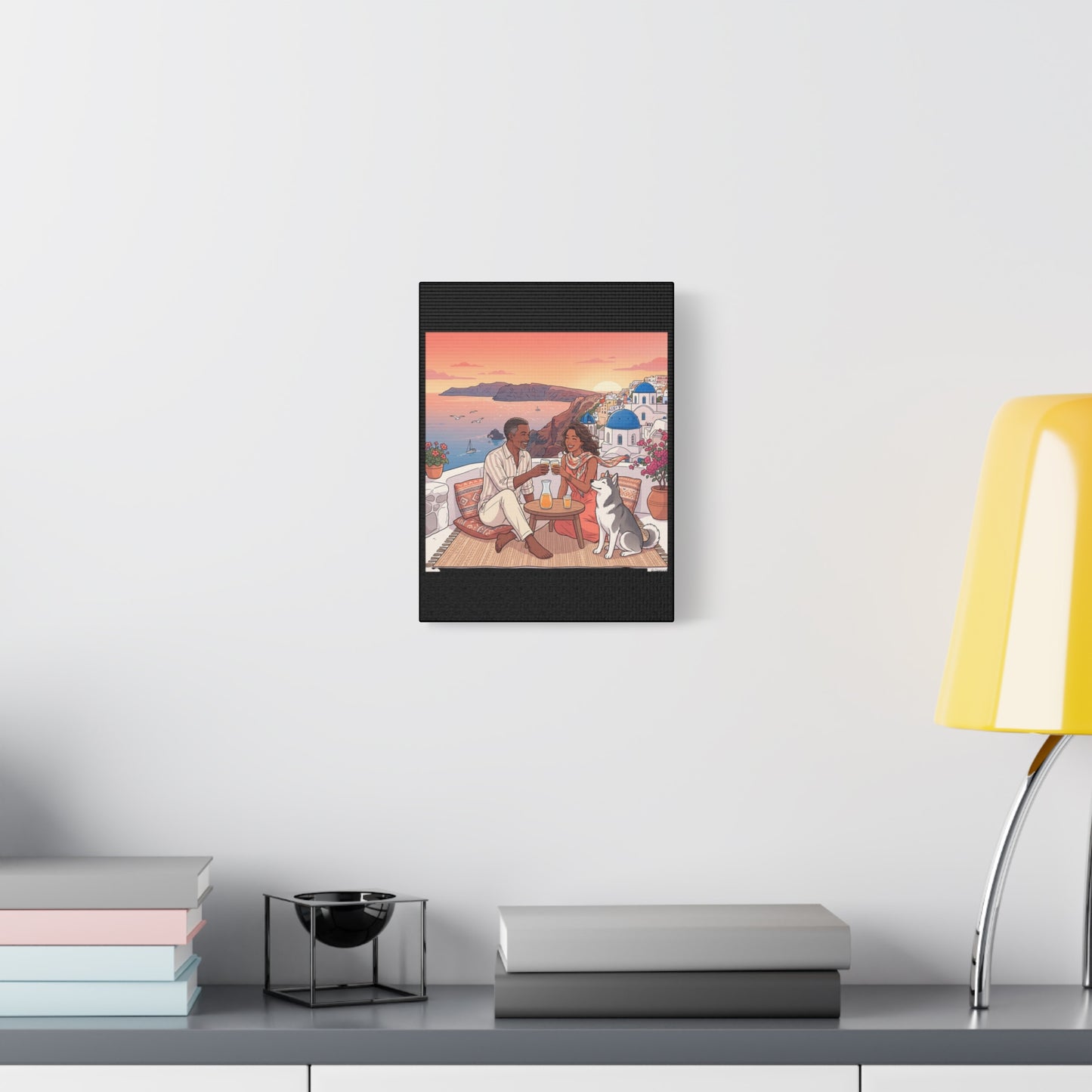 Santorini, Greece – “Sunset Serenade - Matte Canvas, Stretched, 1.25"