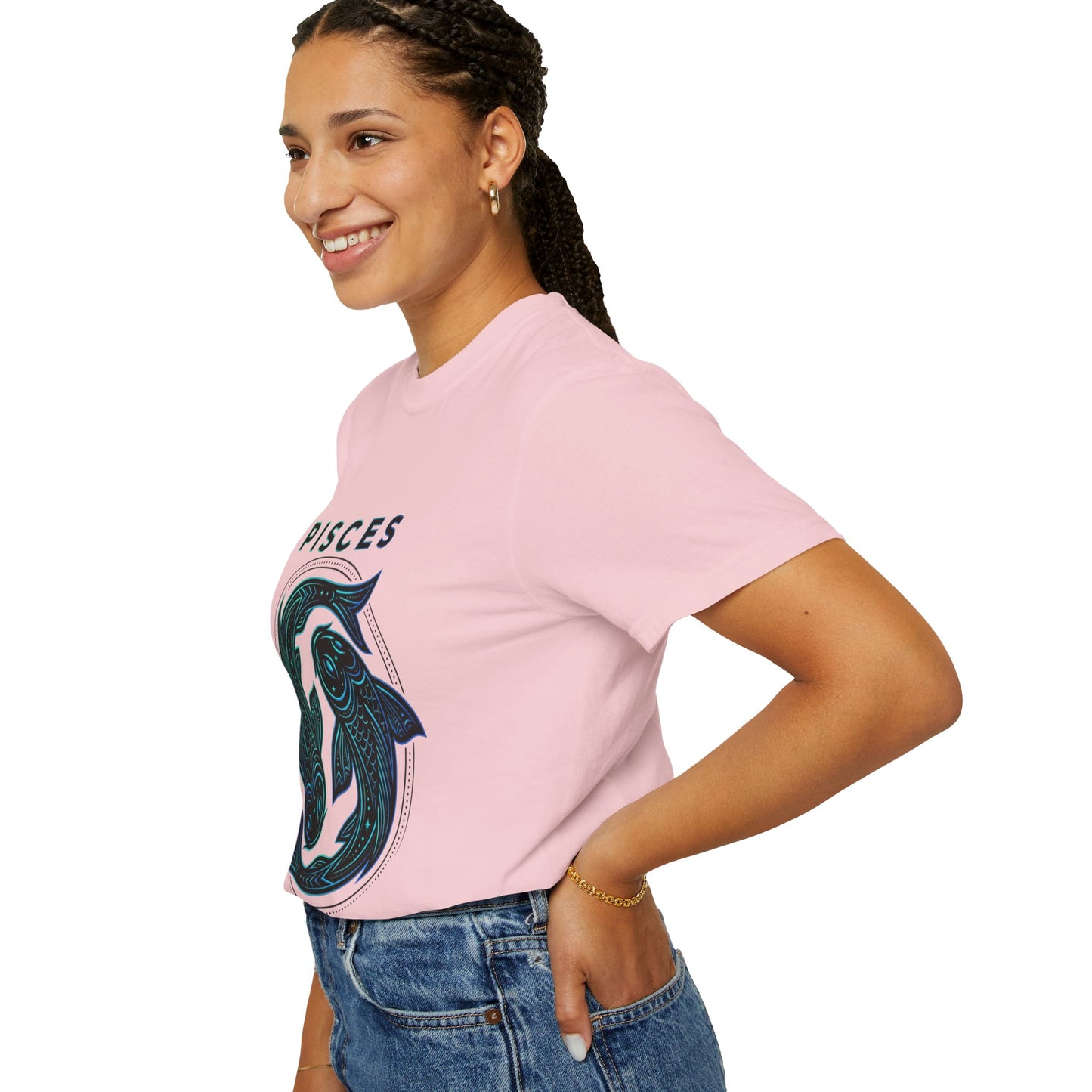 Pisces Zodiac T-Shirt — Artistic Twin Fish Astrology Tee