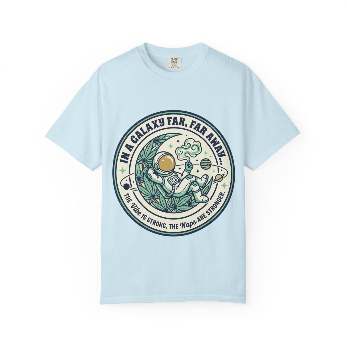 T-Shirt — "In a Galaxy Far, Far Away" Retro Space Nap Graphic Tee