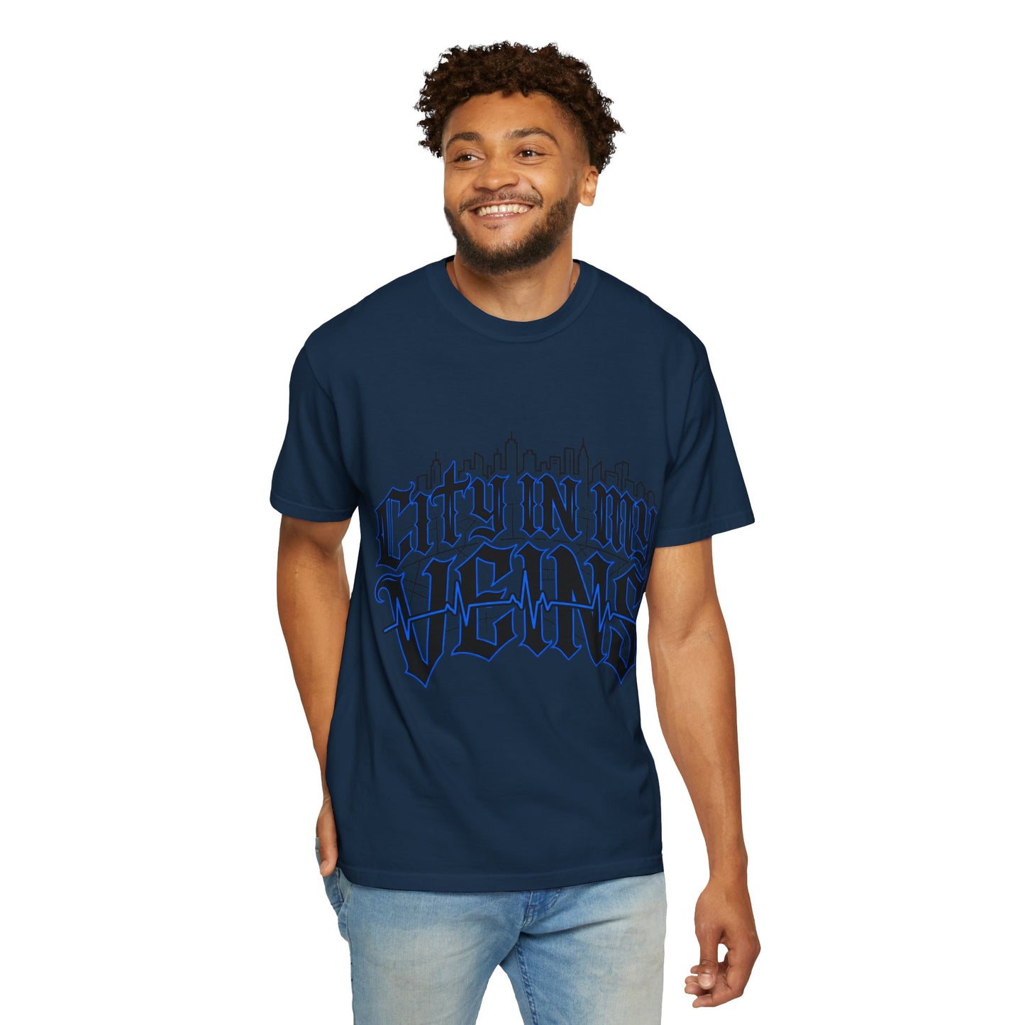 City in My Veins T-Shirt — Urban Skyline Graphic Tee