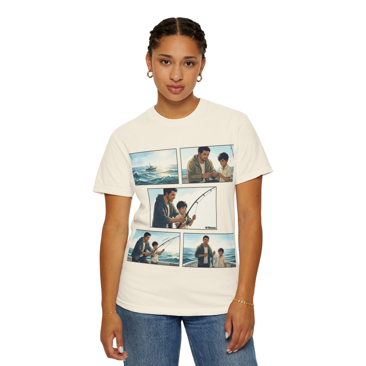 MORNING TIDES” (FATHER & SON EDITION) T-Shirt — Dad & Son Beach Fishing Graphic Tee