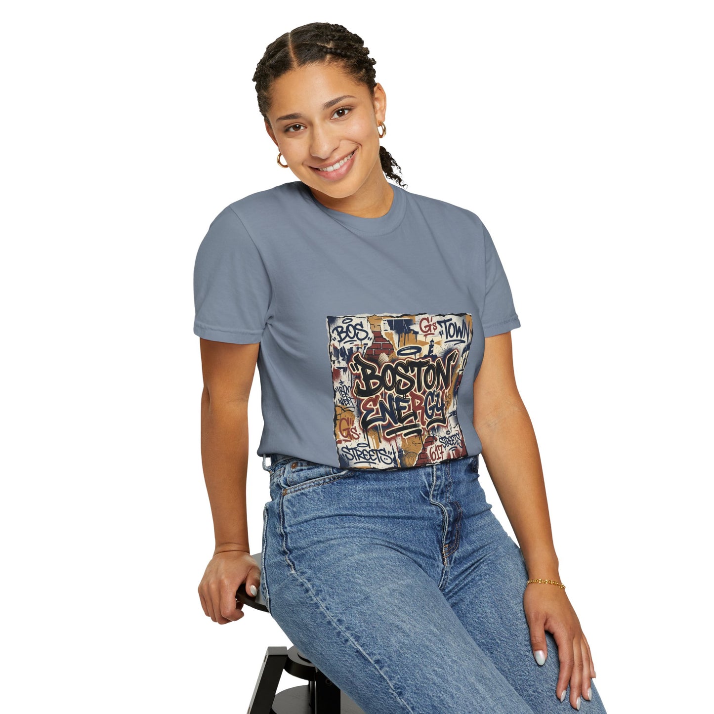 Boston Graffiti Tee — Urban Street Art T‑Shirt