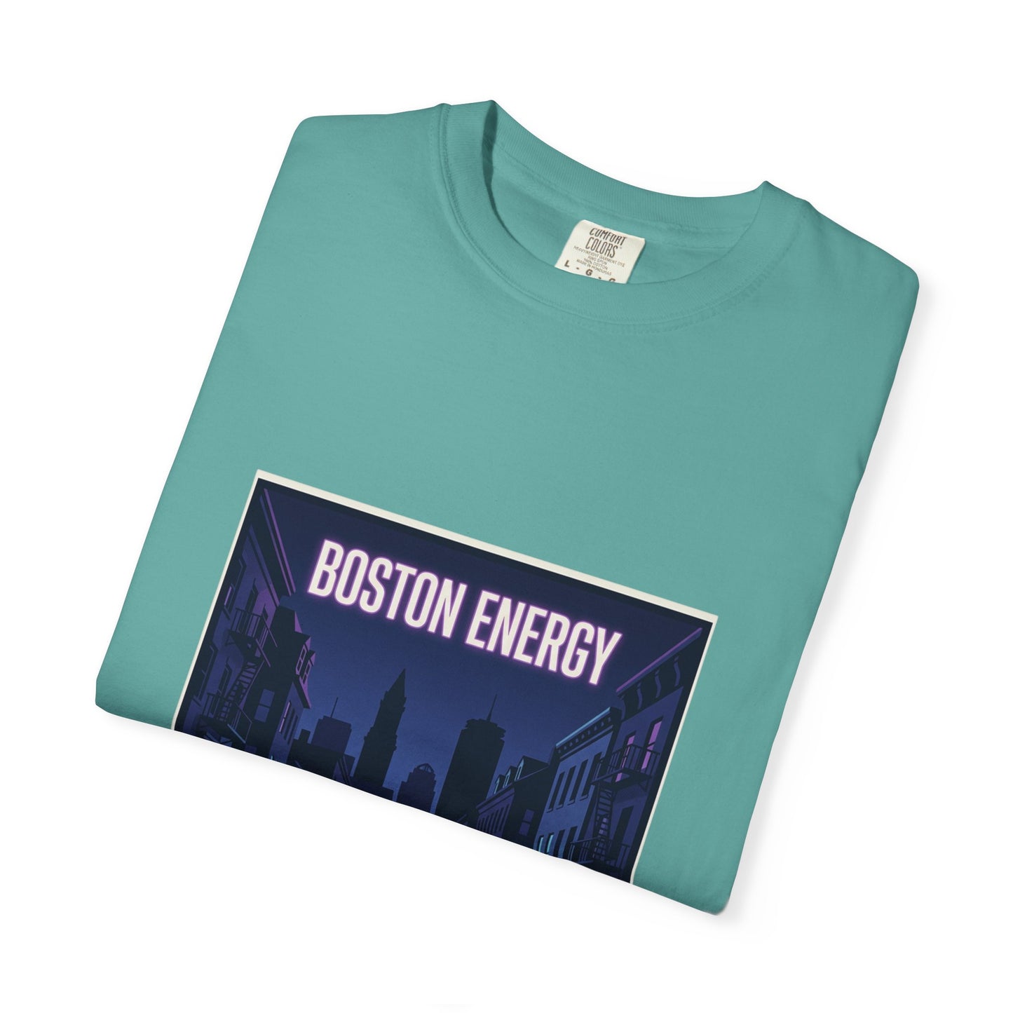 Boston Energy T-Shirt — Neon Cityscape Graphic Tee