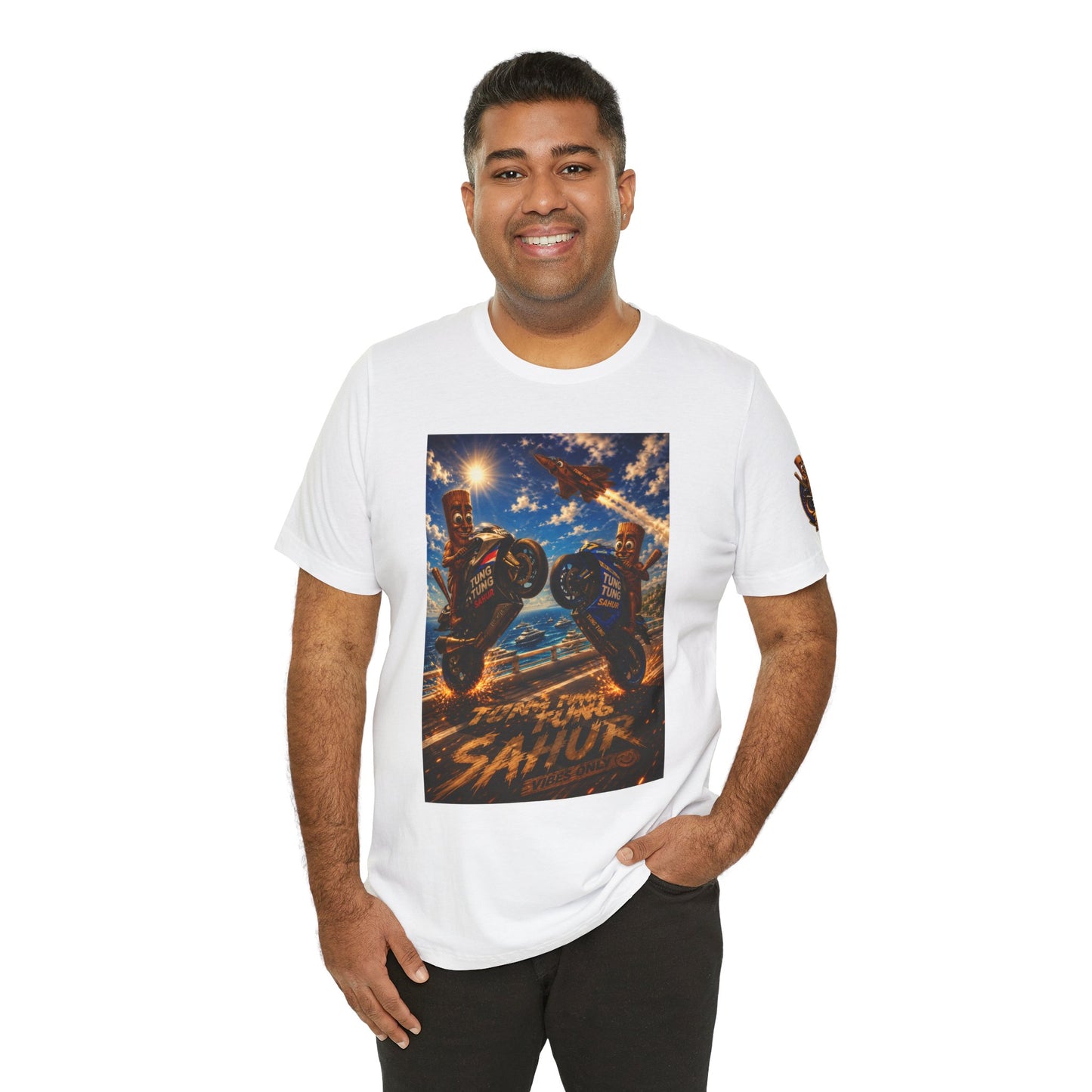 Motorcycle Stunt Tee — Sahara Riders Graphic T-Shirt