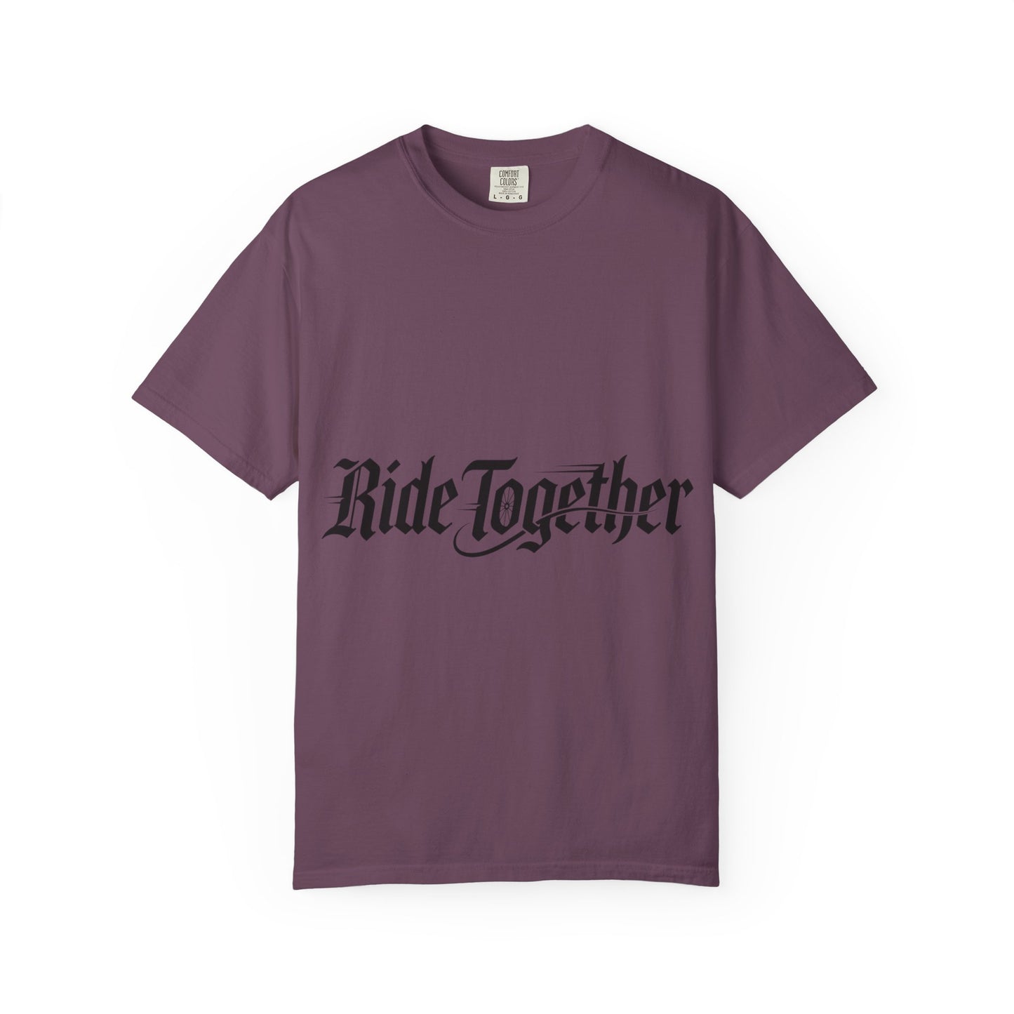 Ride Together T-Shirt — Gothic Script Motorcycle Tee
