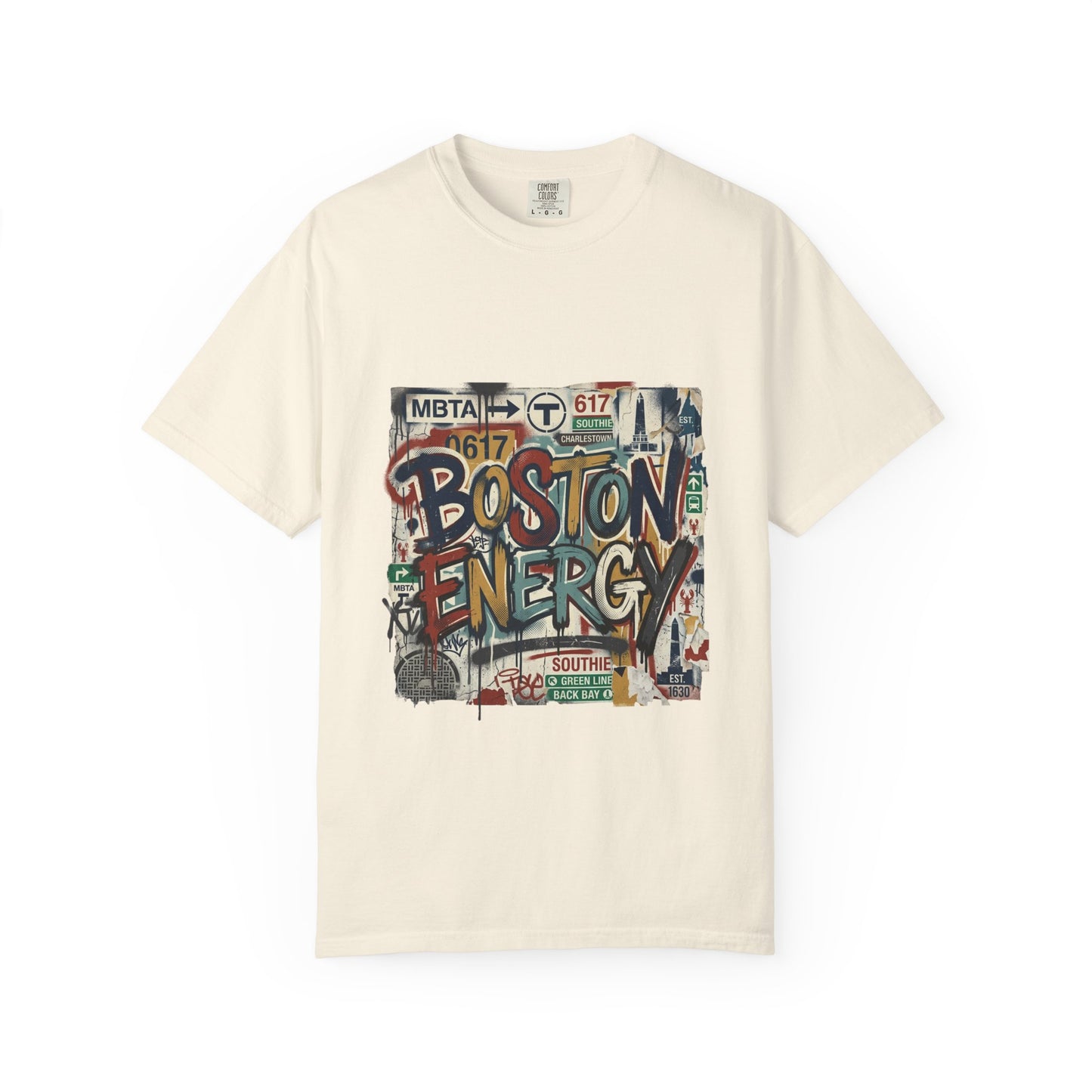 Boston Energy T-Shirt — Graffiti Cityscape Tee