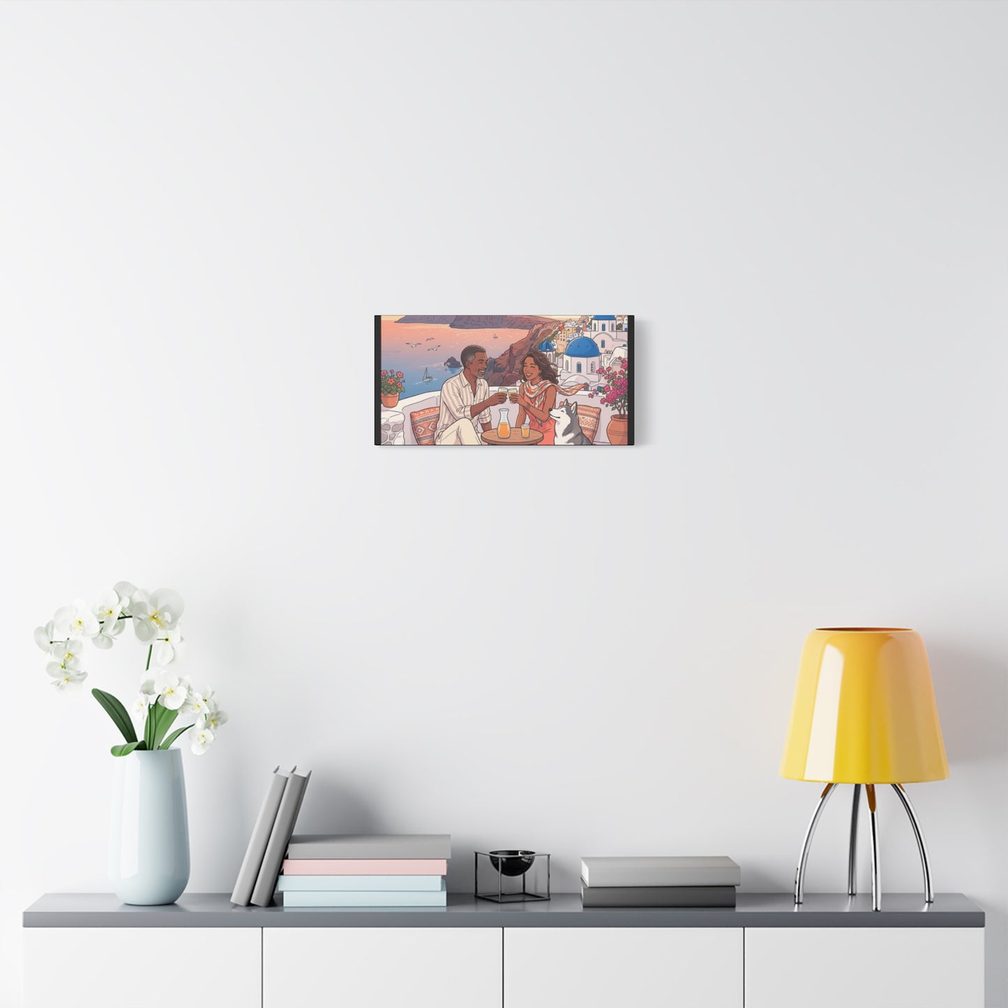 Santorini, Greece – “Sunset Serenade - Matte Canvas, Stretched, 1.25"