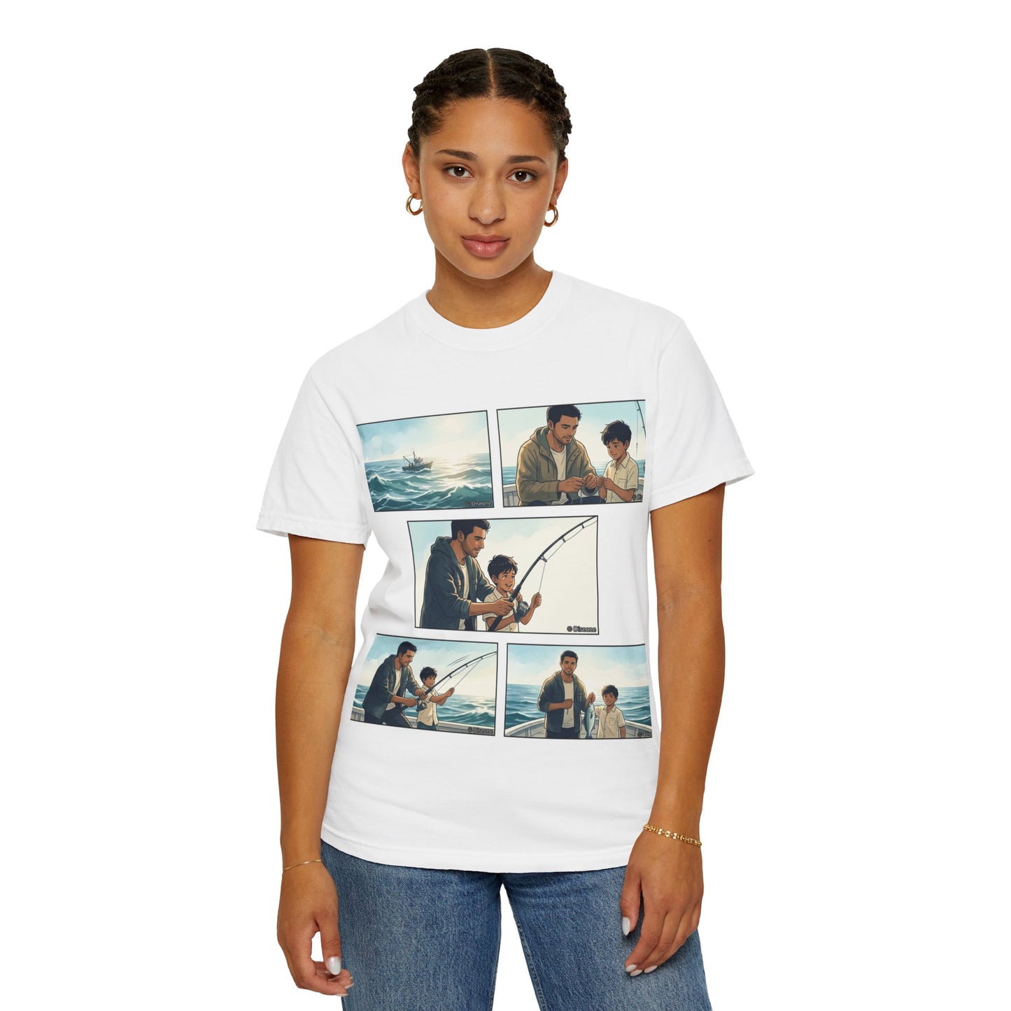 MORNING TIDES” (FATHER & SON EDITION) T-Shirt — Dad & Son Beach Fishing Graphic Tee