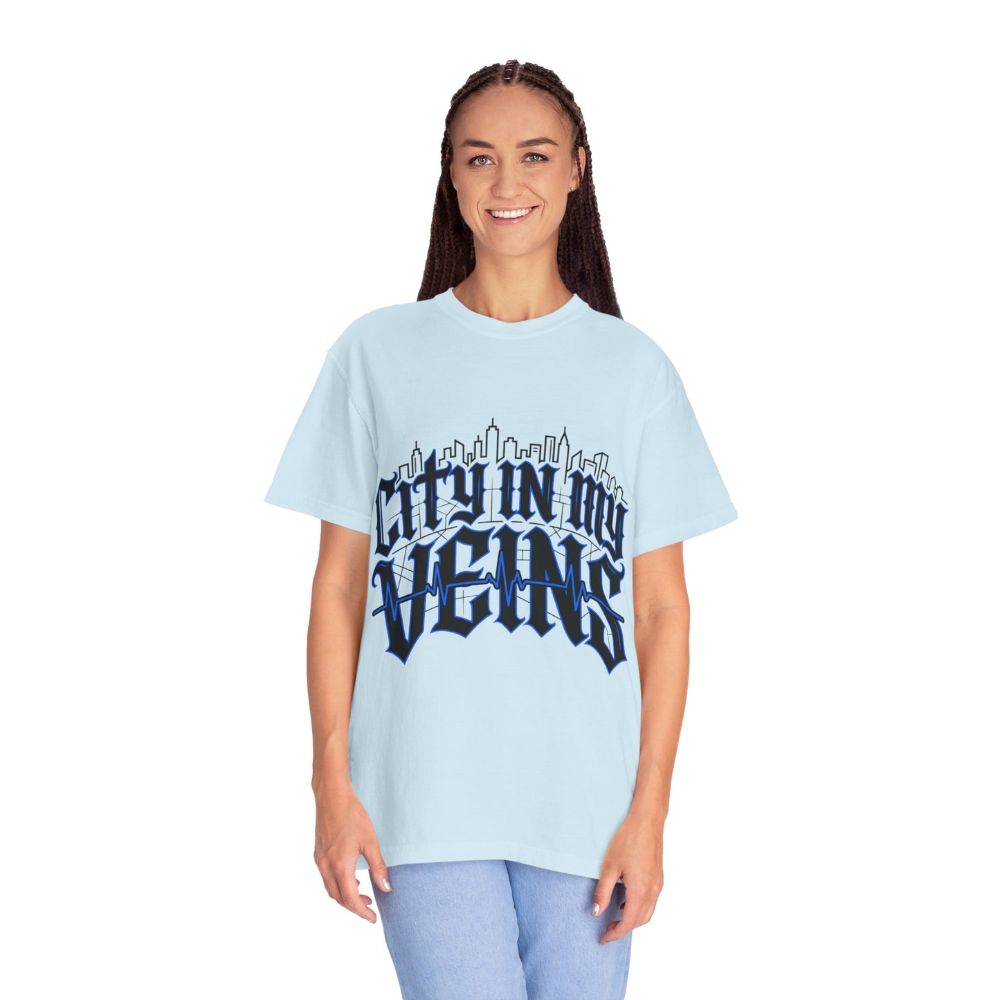 City in My Veins T-Shirt — Urban Skyline Graphic Tee
