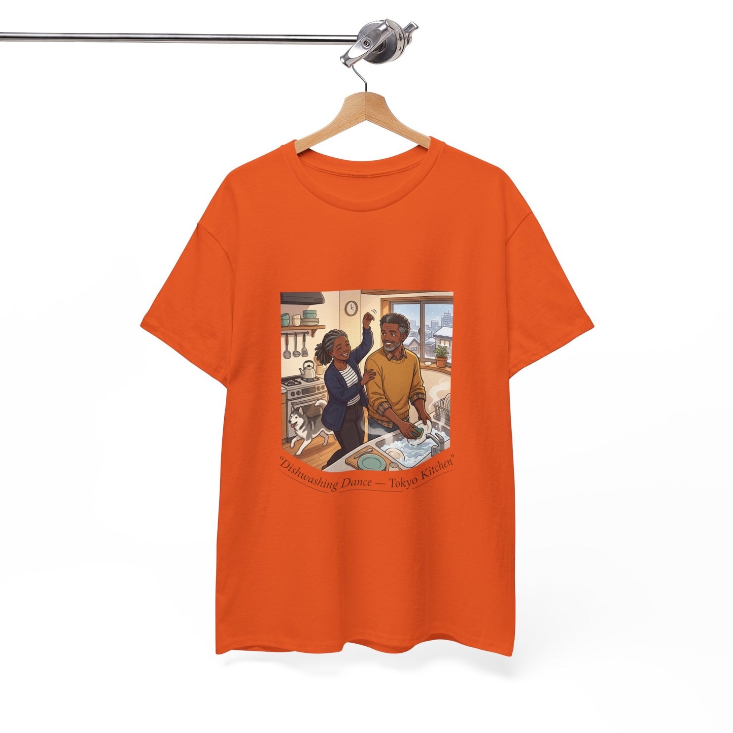 Dishwashing Dance Tee — Couple Kitchen Graphic T-Shirt