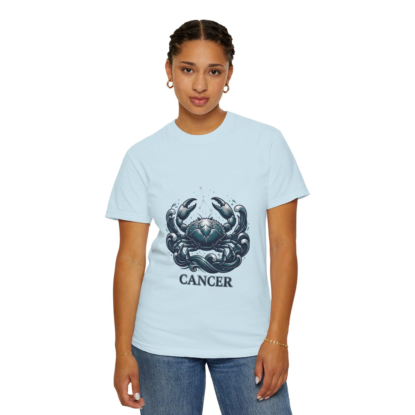 Cancer Zodiac T-Shirt — Stylized Crab Astrological Tee