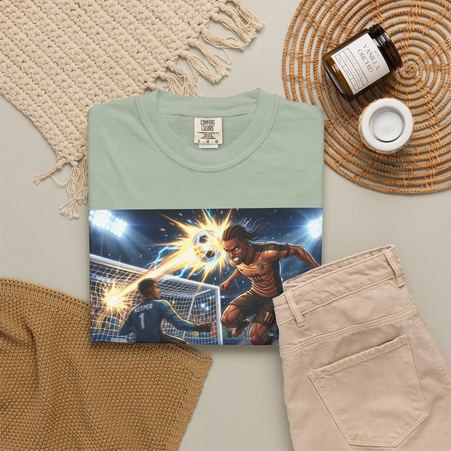 Soccer Goal Explosion T-Shirt — Action-Packed Football Graphic Tee