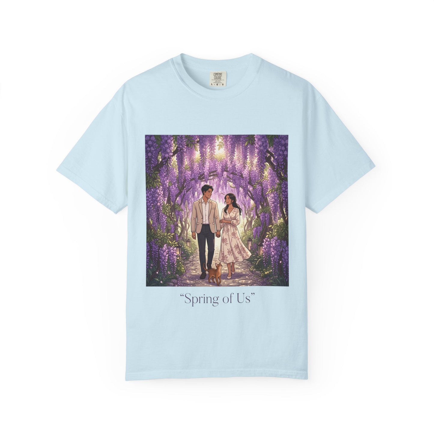 Spring of Us T-Shirt — Romantic Wisteria Couple Graphic Tee