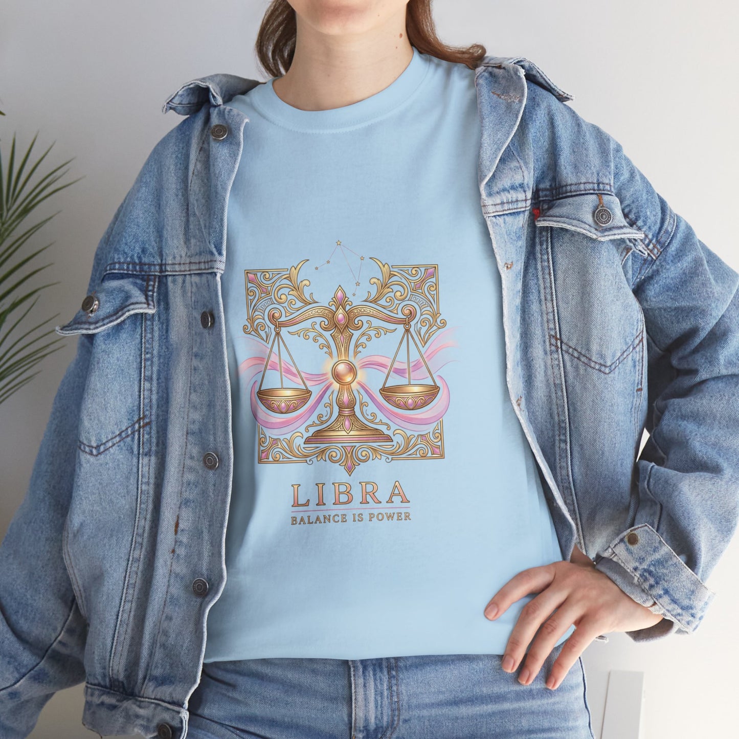 Libra Scales T‑Shirt — Zodiac Balance Is Power Tee
