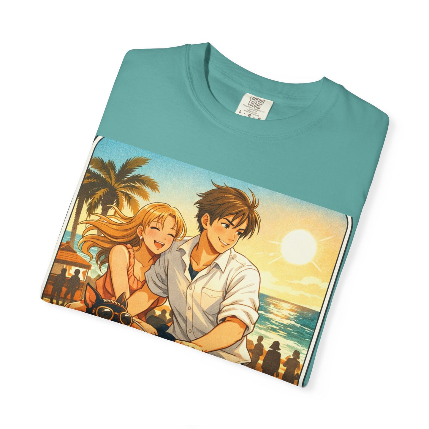 Spring of Us T-Shirt — Vintage Beach Couple Bicycle Design