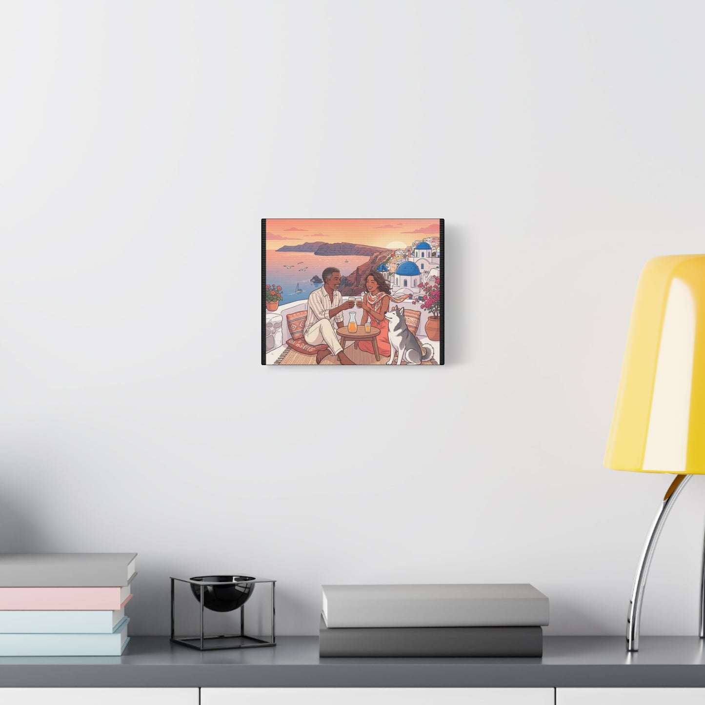 Santorini, Greece – “Sunset Serenade - Matte Canvas, Stretched, 1.25"