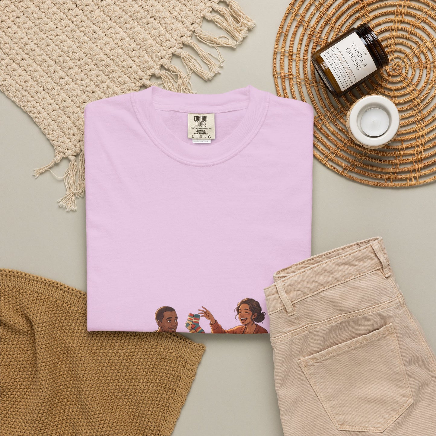 Picnic Cheers T-Shirt — Vintage Couple & Dog Illustration Tee