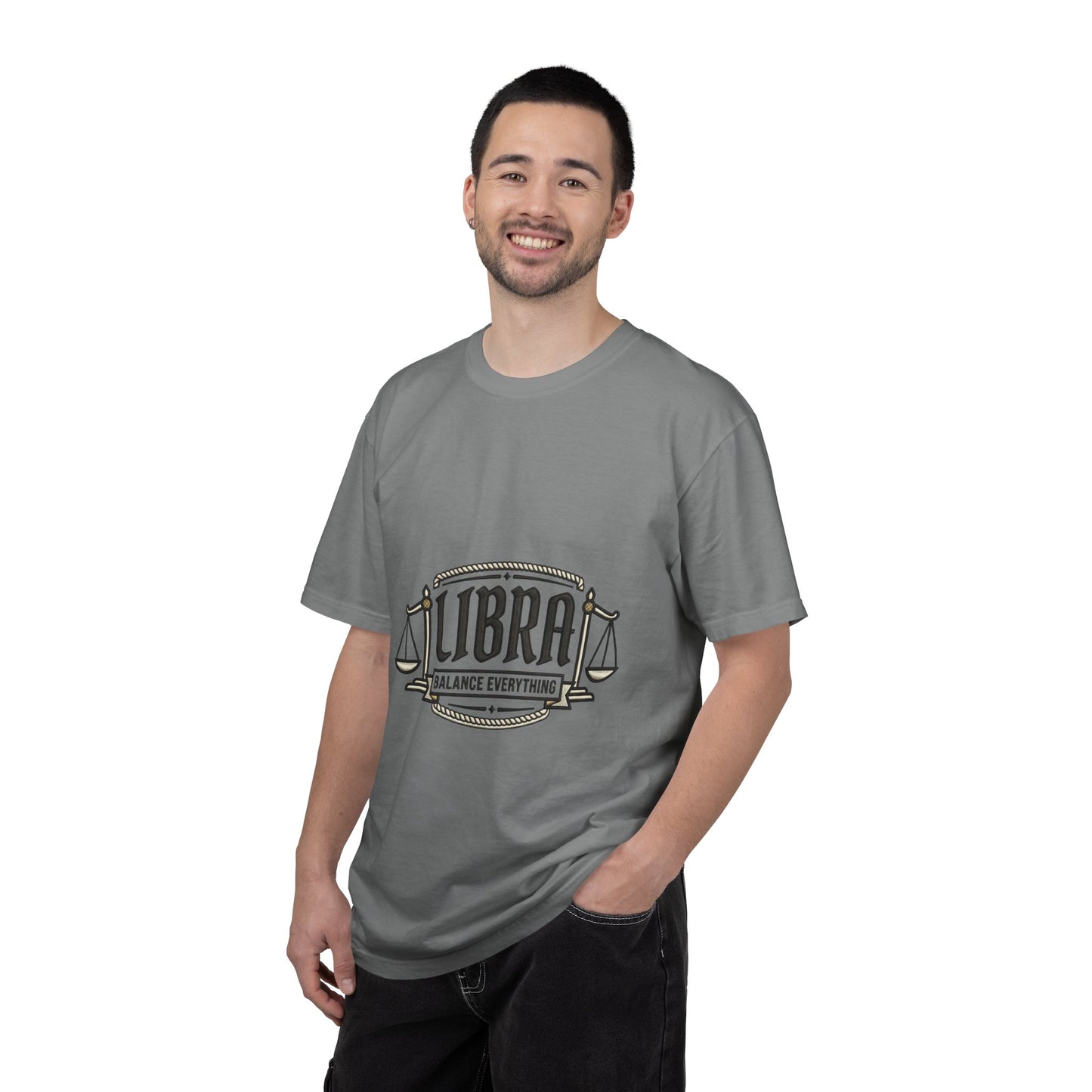Libra Zodiac T-Shirt — "Balance Everything" Scales Design