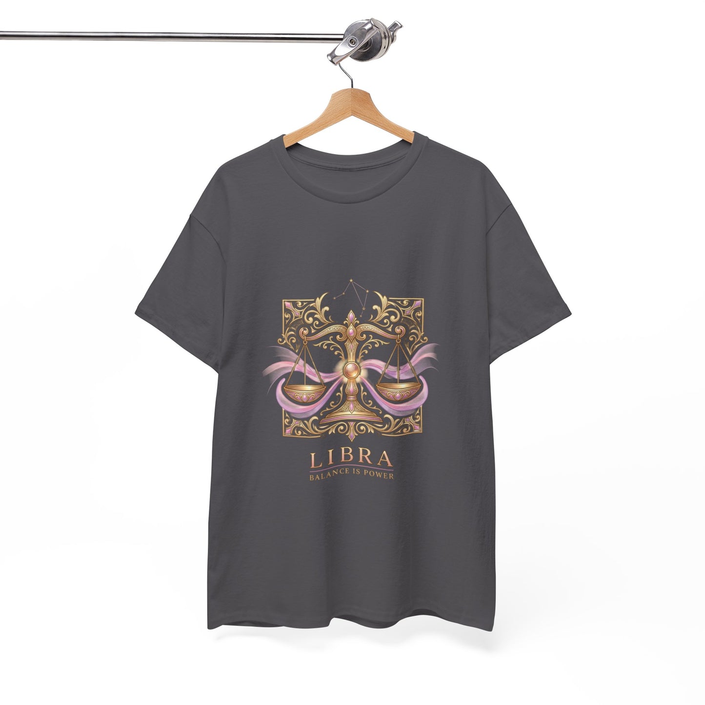 Libra Scales T‑Shirt — Zodiac Balance Is Power Tee