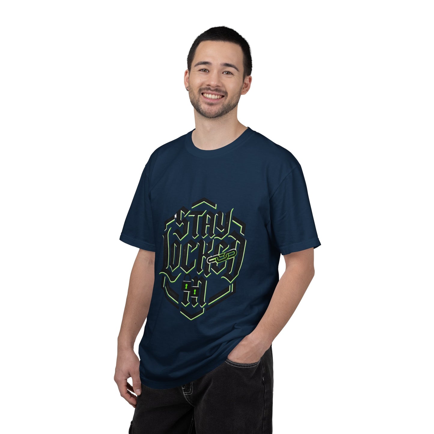 Stay Locked T-Shirt — Hexagonal Streetwear Graphic Tee