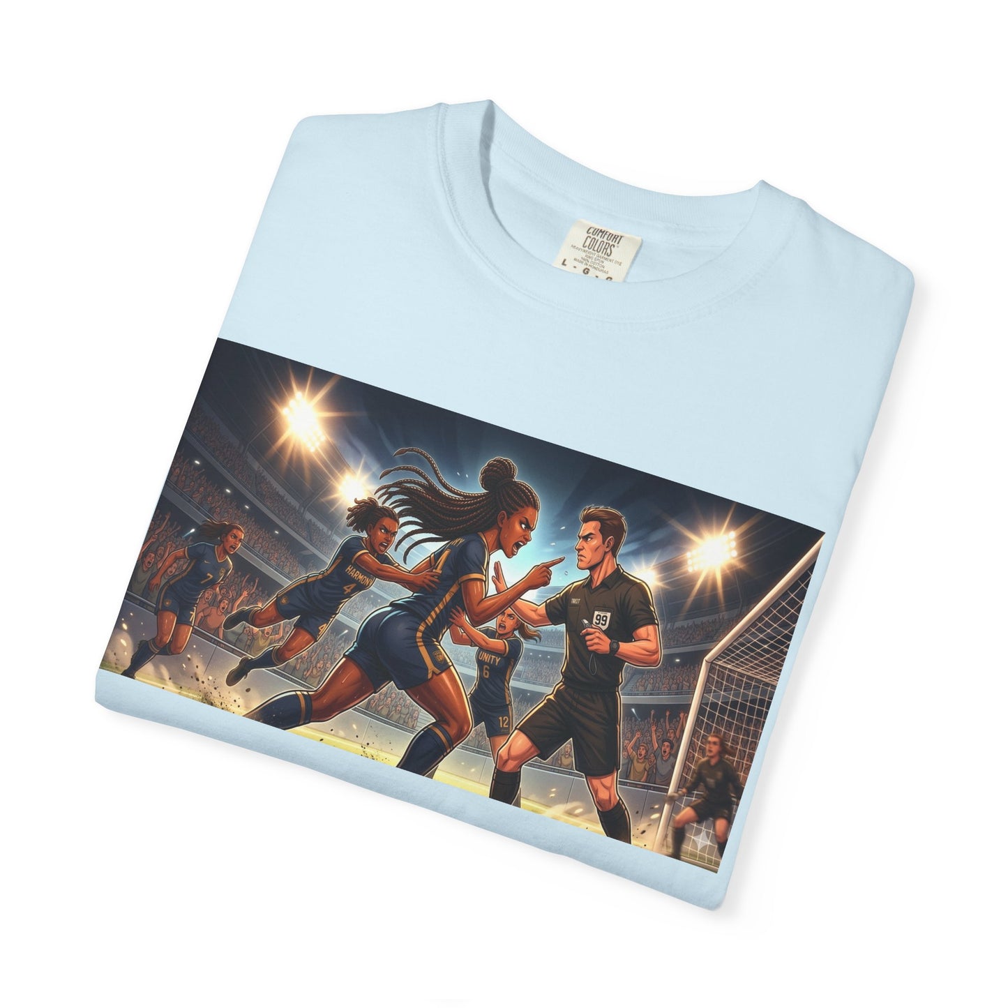 Soccer Arguing With Referee T-Shirt — Vintage Stadium Action Graphic Tee