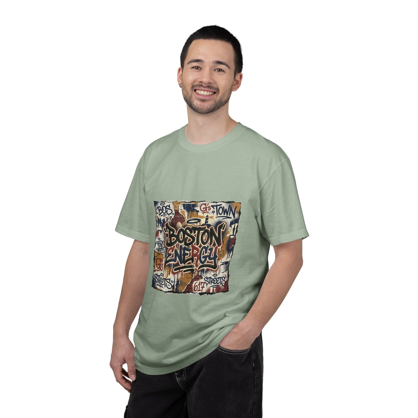Boston Graffiti Tee — Urban Street Art T‑Shirt