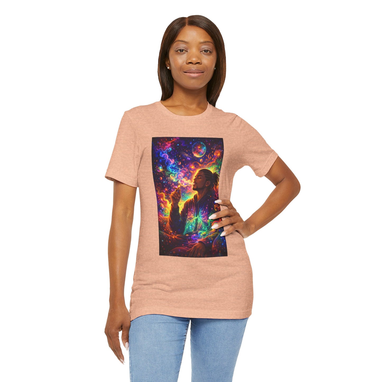 Psychedelic Session T-Shirt — Cosmic Portrait Graphic Tee