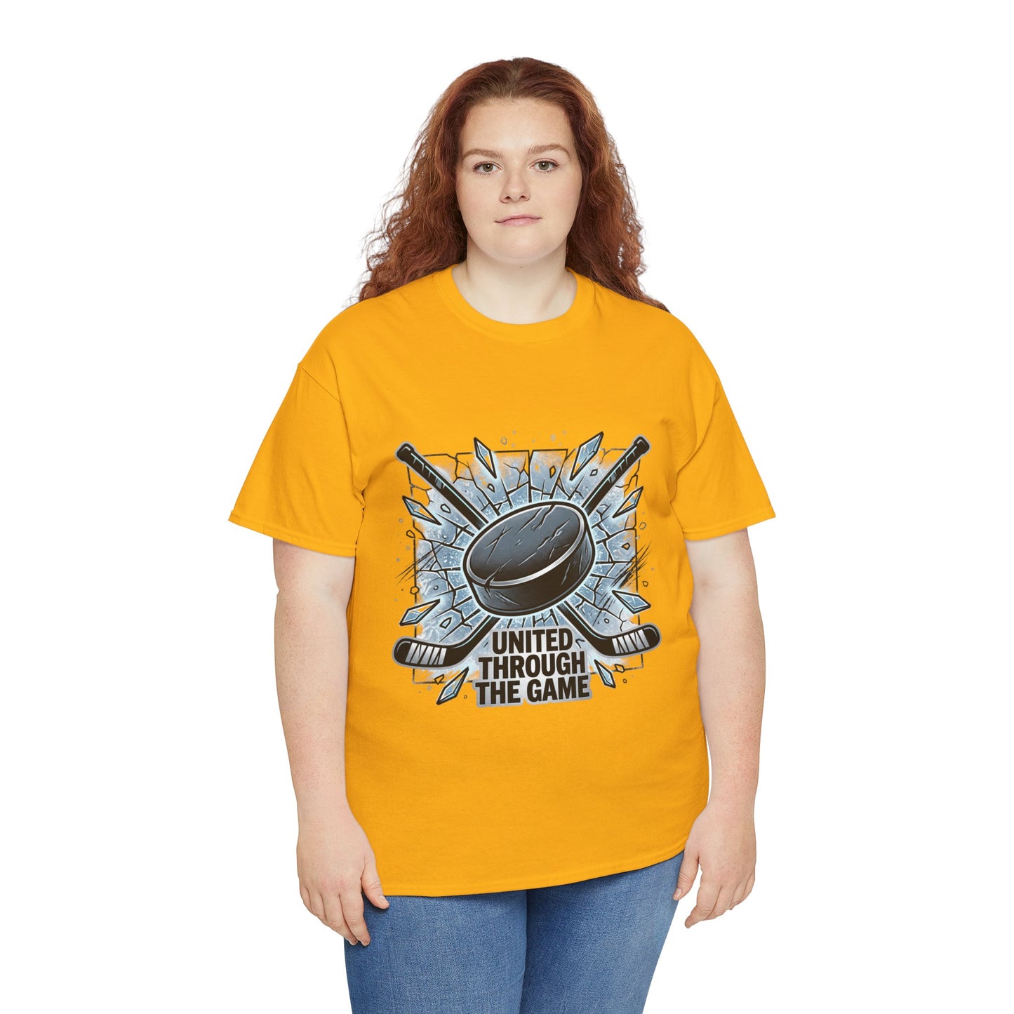 Hockey T-Shirt — "United Through the Game" Graphic Tee