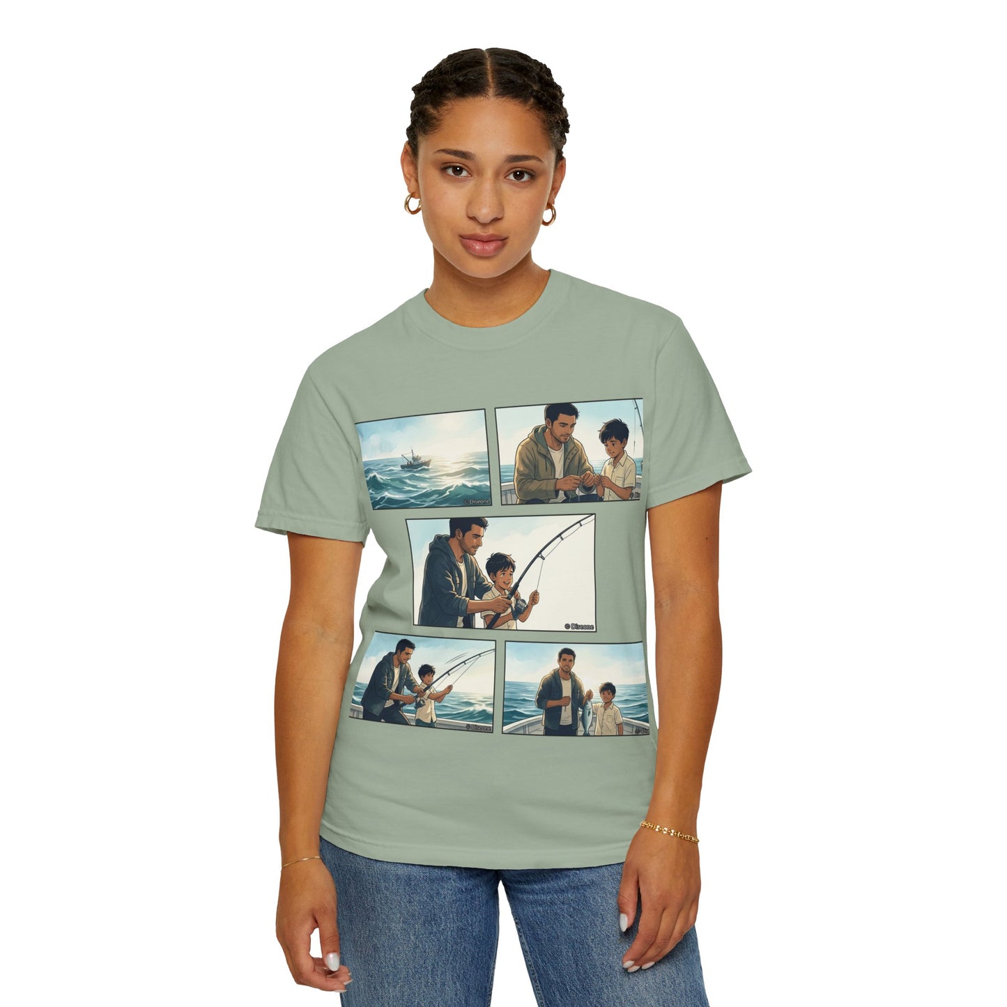 MORNING TIDES” (FATHER & SON EDITION) T-Shirt — Dad & Son Beach Fishing Graphic Tee