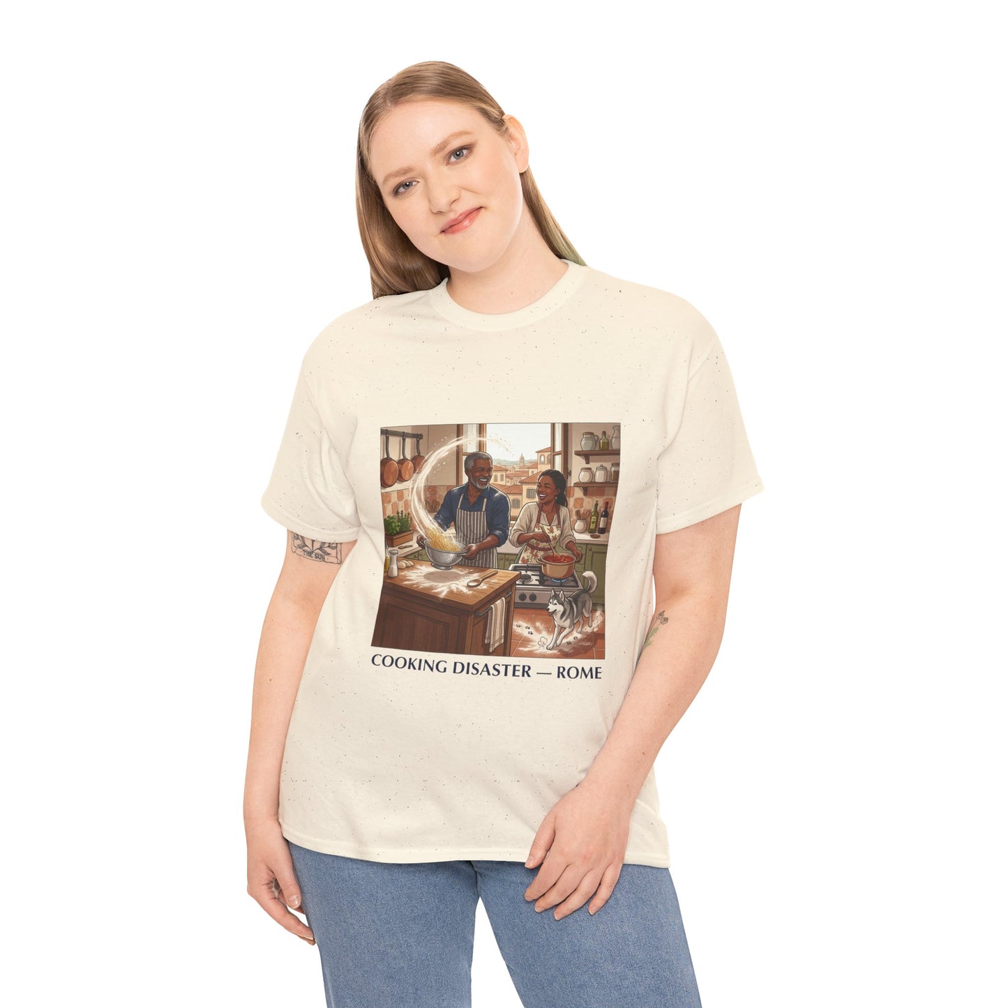 T-Shirt — 'Cooking Disaster — Rome' Illustrated Cooking Tee