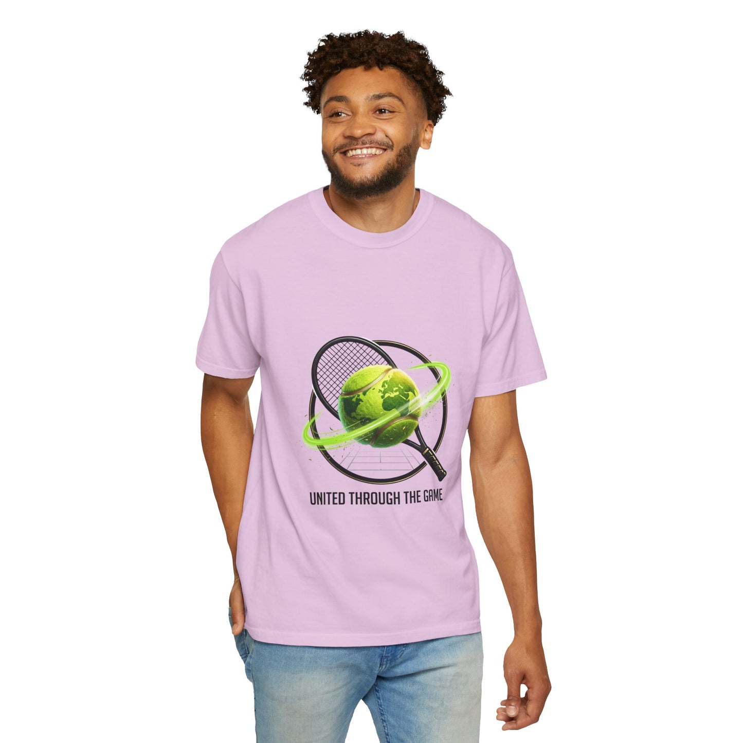 Tennis Globe T‑Shirt — "United Through the Game" Sports Tee