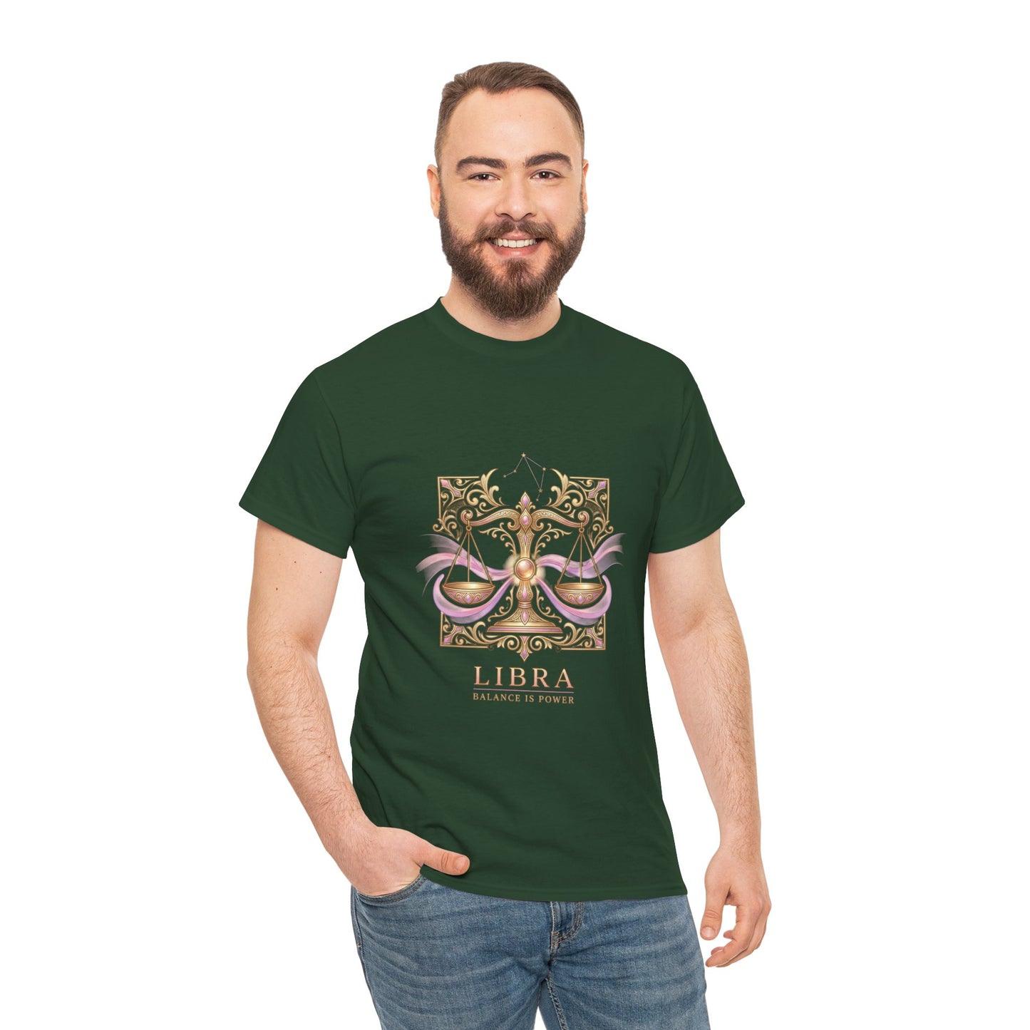Libra Scales T‑Shirt — Zodiac Balance Is Power Tee