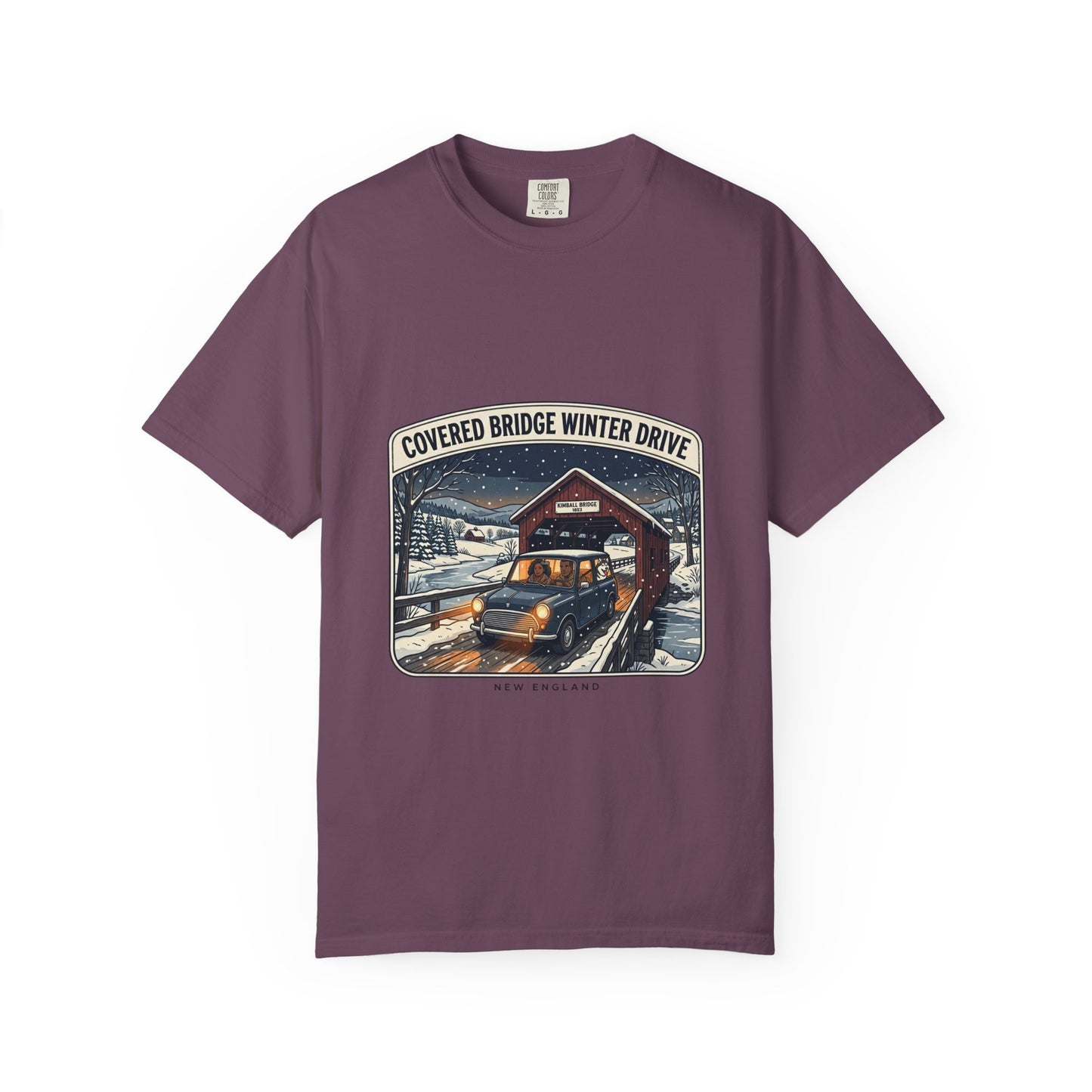 Covered Bridge Winter Drive T-Shirt