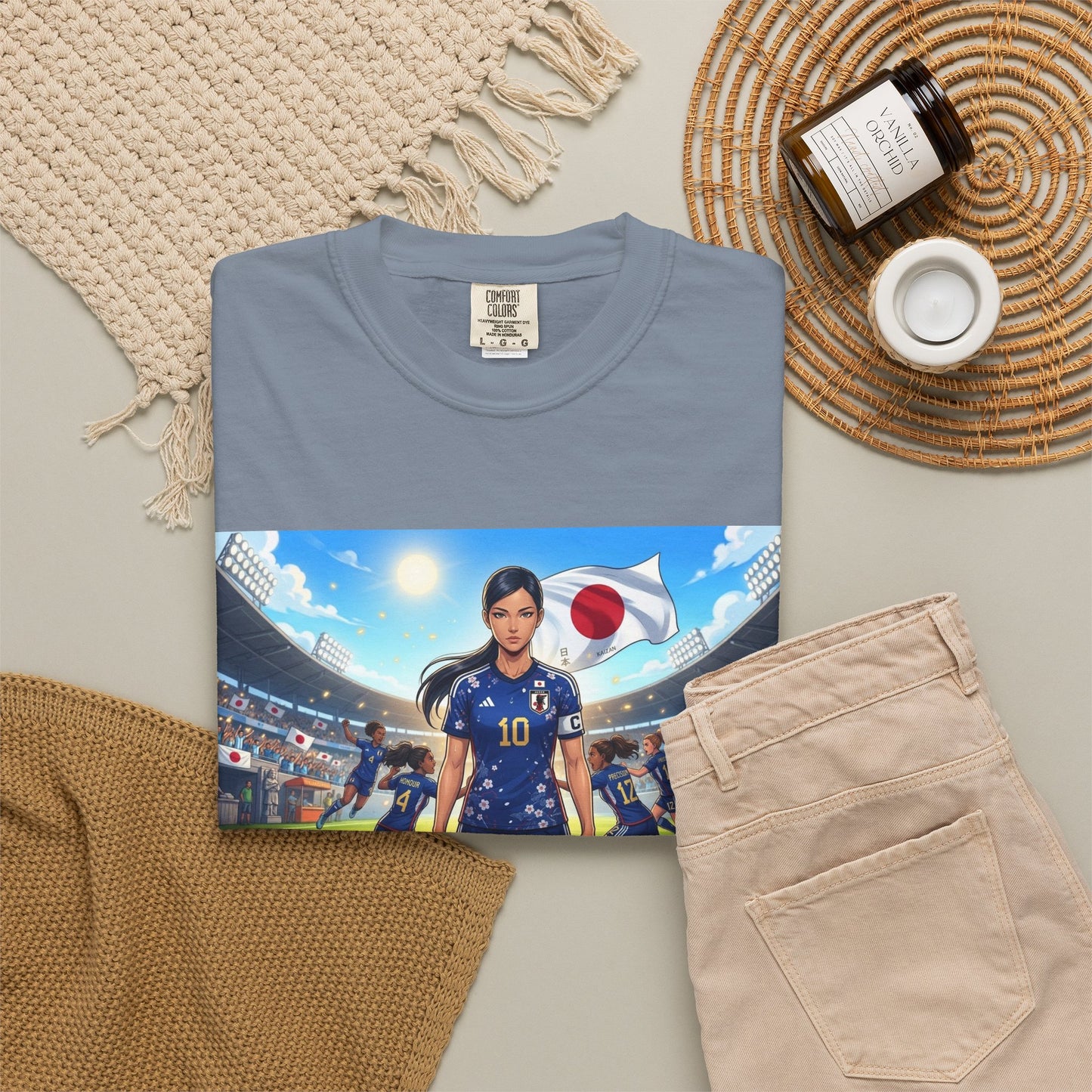 Soccer Player Japan T-Shirt — Japan Flag Soccer Fan Tee