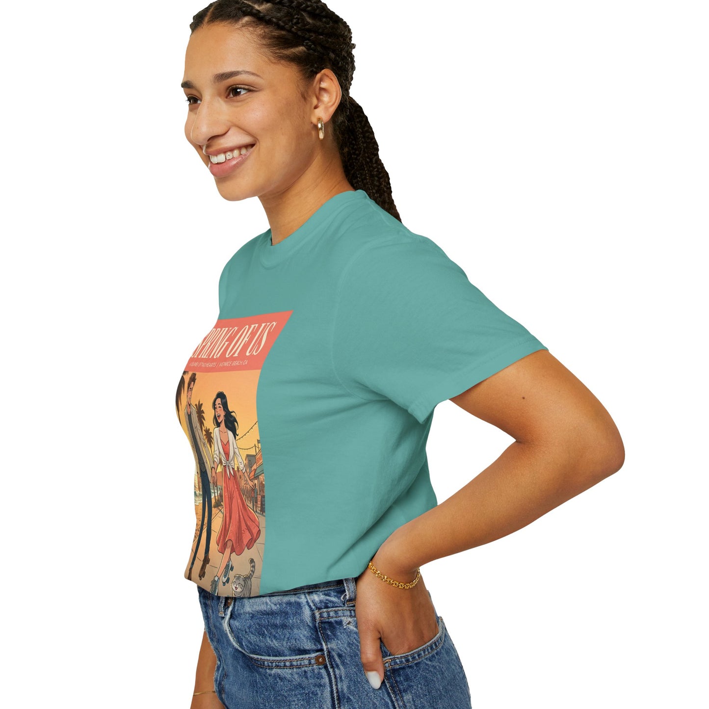 Spring of Us T-Shirt — Vintage Romantic Beach Couple Graphic Tee