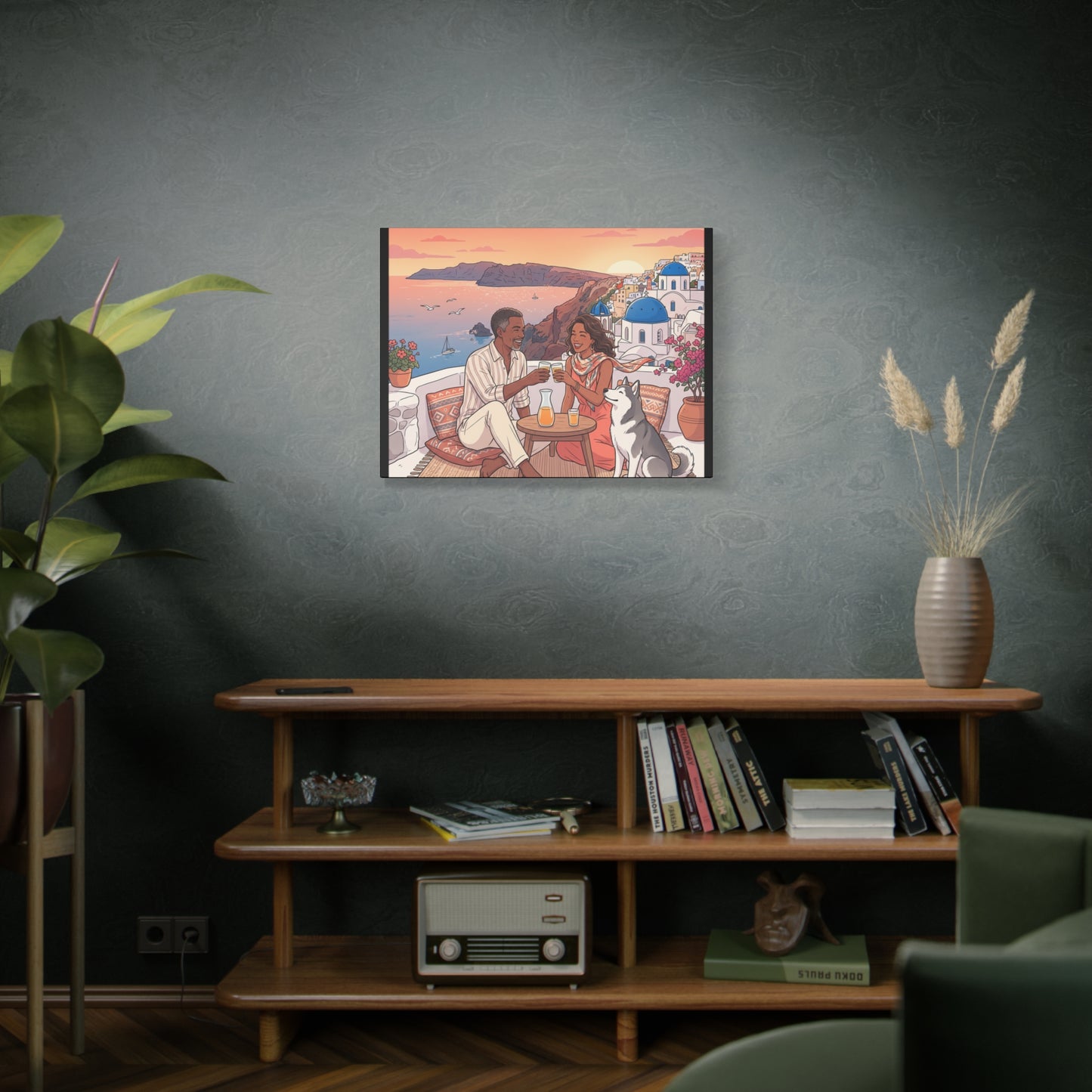 Santorini, Greece – “Sunset Serenade - Matte Canvas, Stretched, 1.25"
