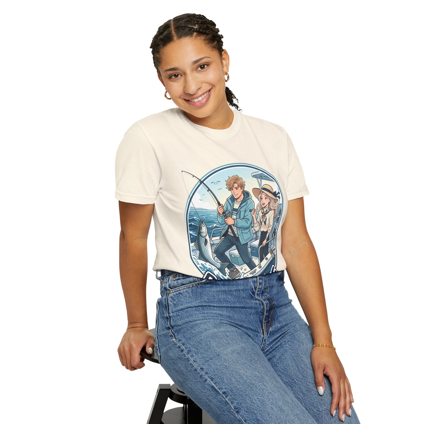 Reel Love Fishing T-Shirt — Cute Couple Anglers Graphic Tee