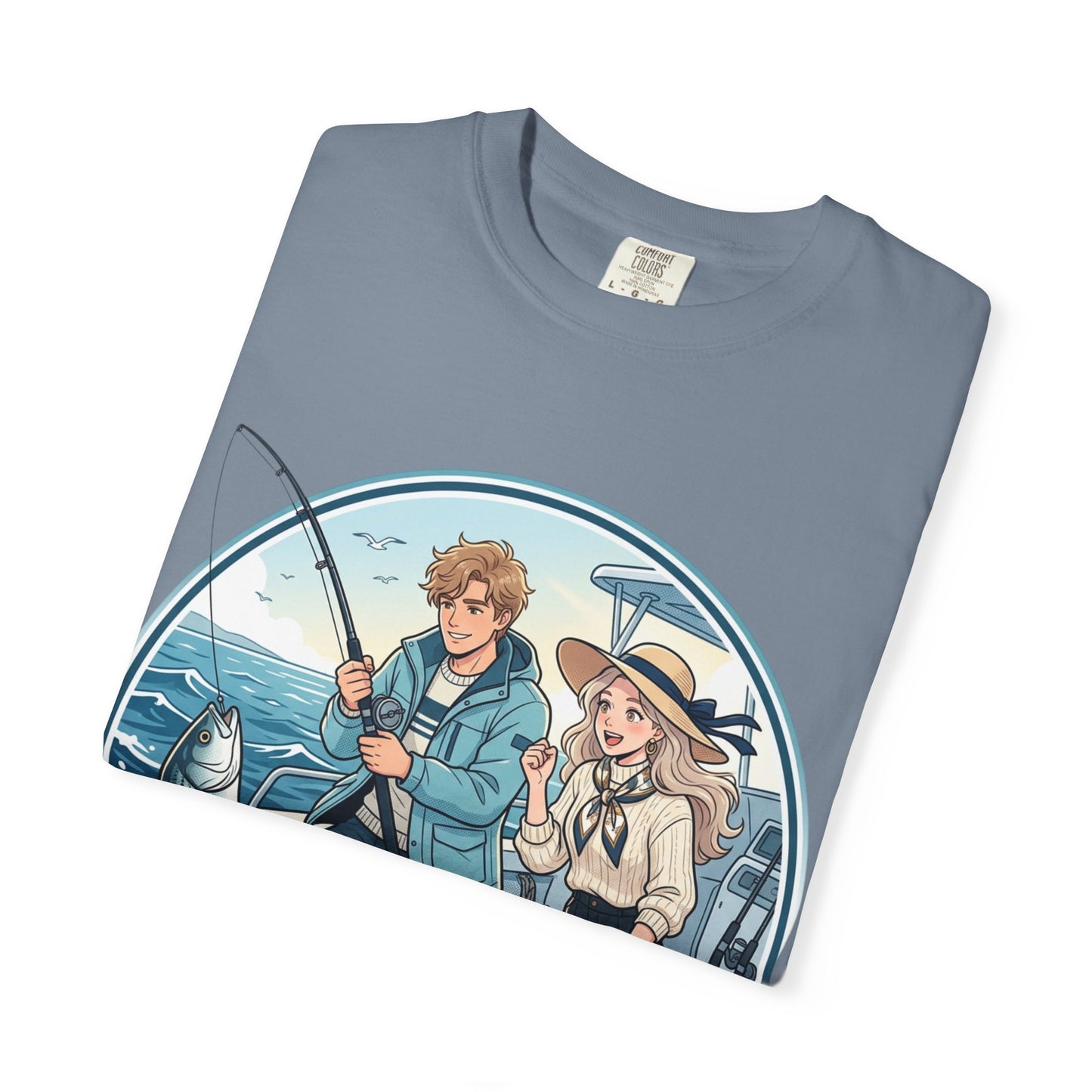 Reel Love Fishing T-Shirt — Cute Couple Anglers Graphic Tee