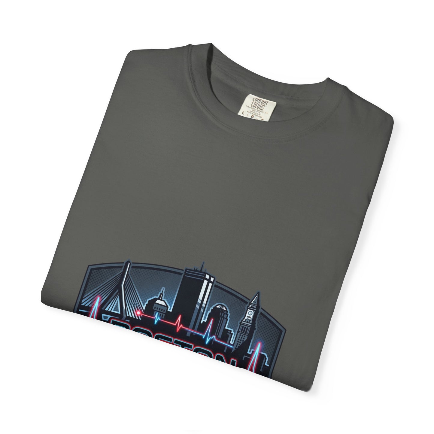 Boston Energy T-Shirt — City Skyline Neon Tee