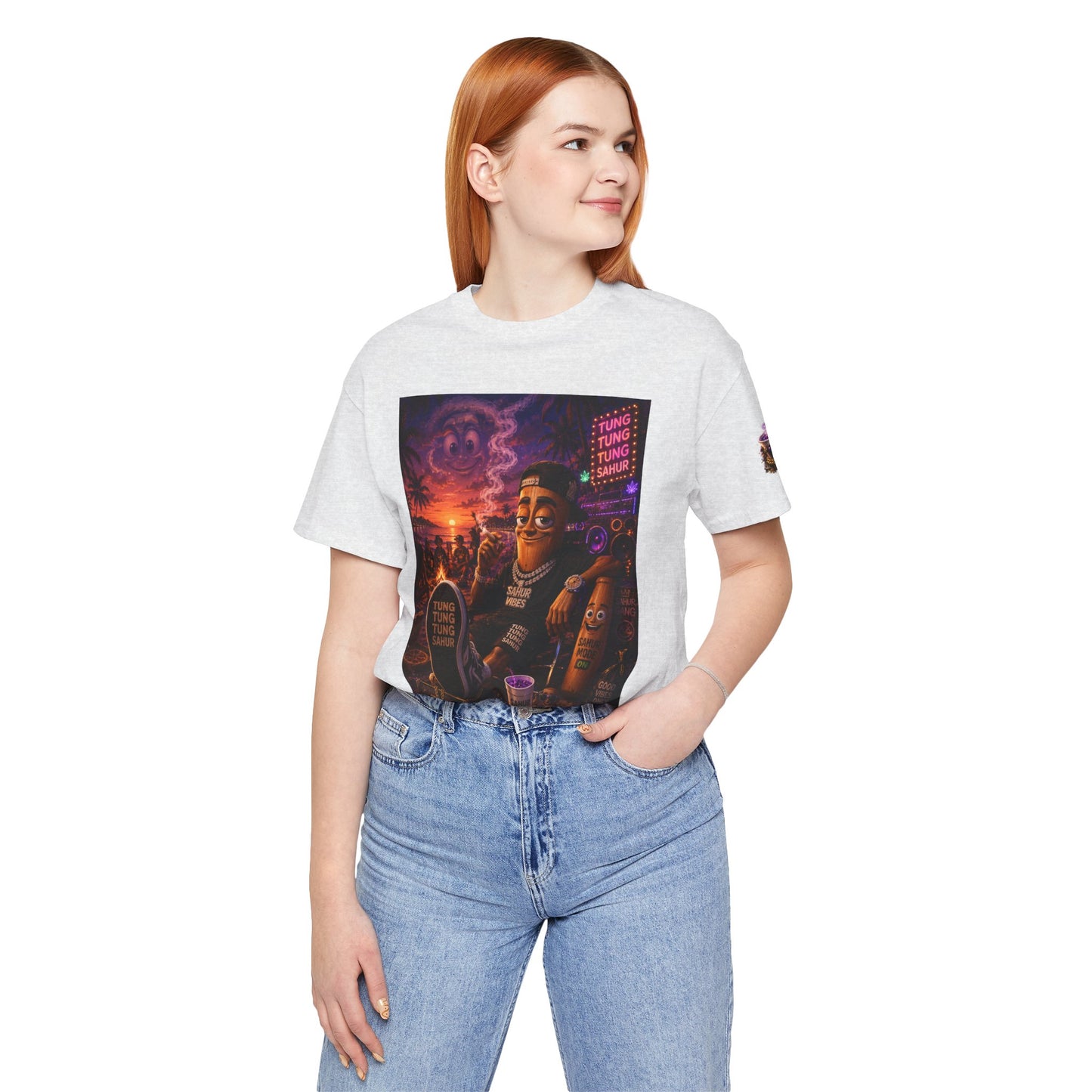 Tung Tung Tung Sahur T-Shirt — "Summertime Vibes" Retro Beach Party Graphic Tee