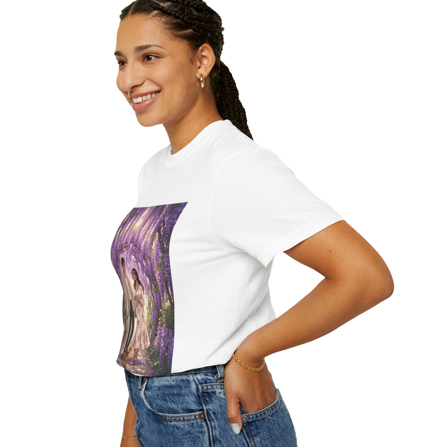 Spring of Us T-Shirt — Romantic Wisteria Couple Graphic Tee
