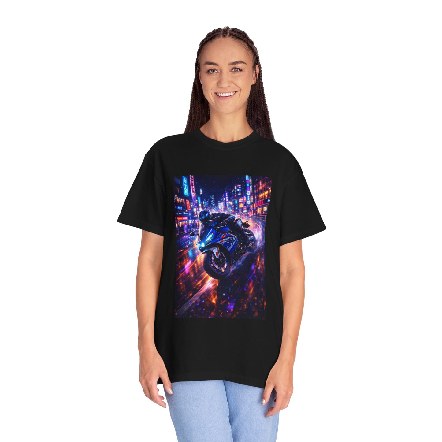 Suzuki GSX-R1000-NEON NIGHT RUN -  T-Shirt — Neon Night Rider Graphic Tee