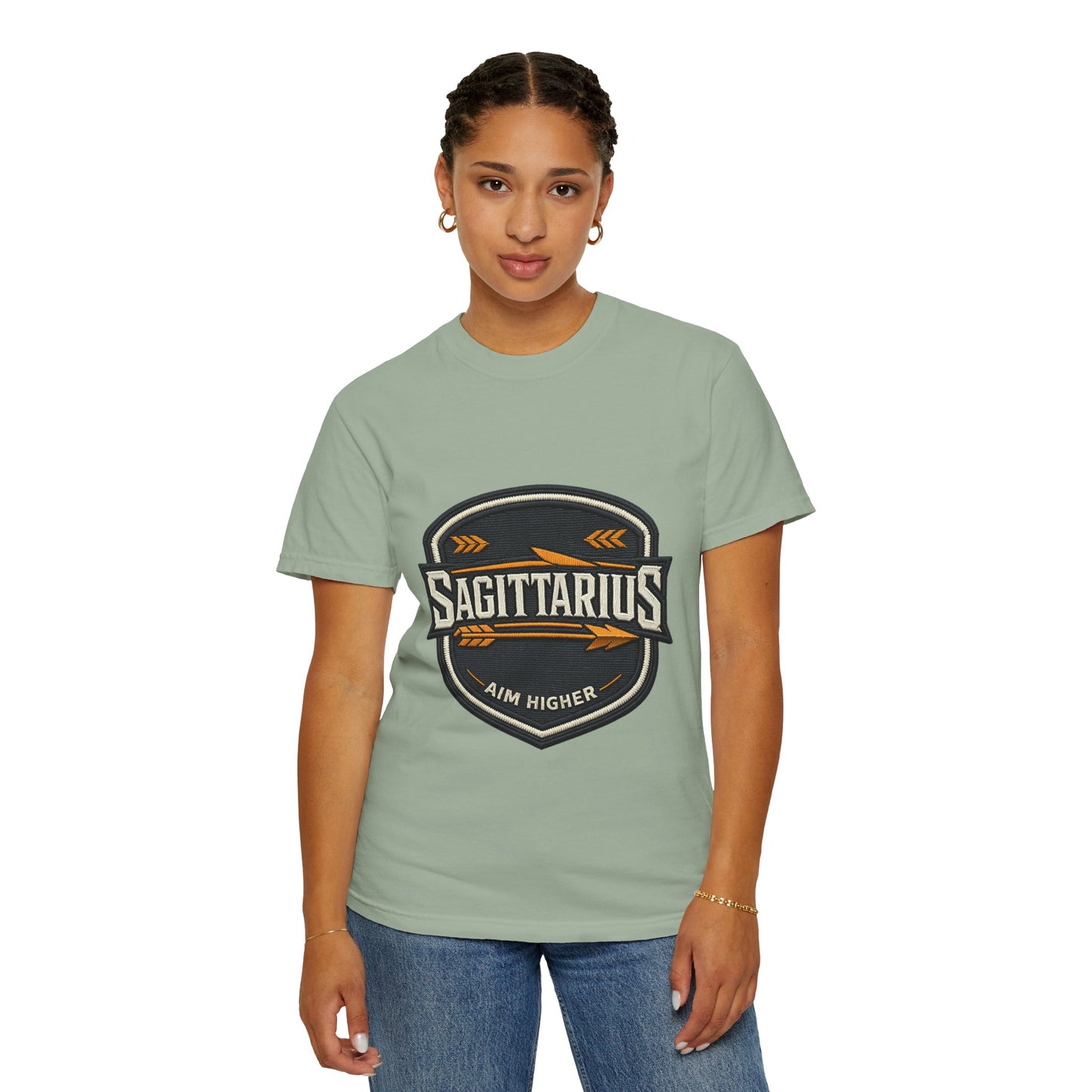 Sagittarius 'Aim Higher' T‑Shirt — Zodiac Archer Graphic Tee