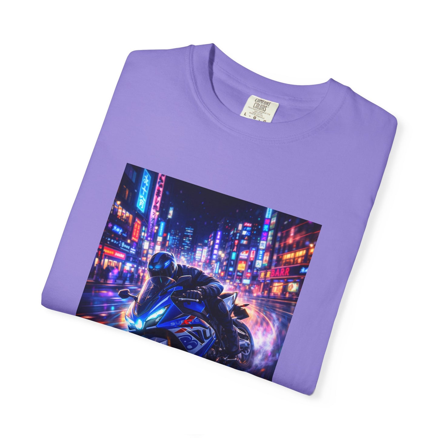 Suzuki GSX-R1000-NEON NIGHT RUN -  T-Shirt — Neon Night Rider Graphic Tee